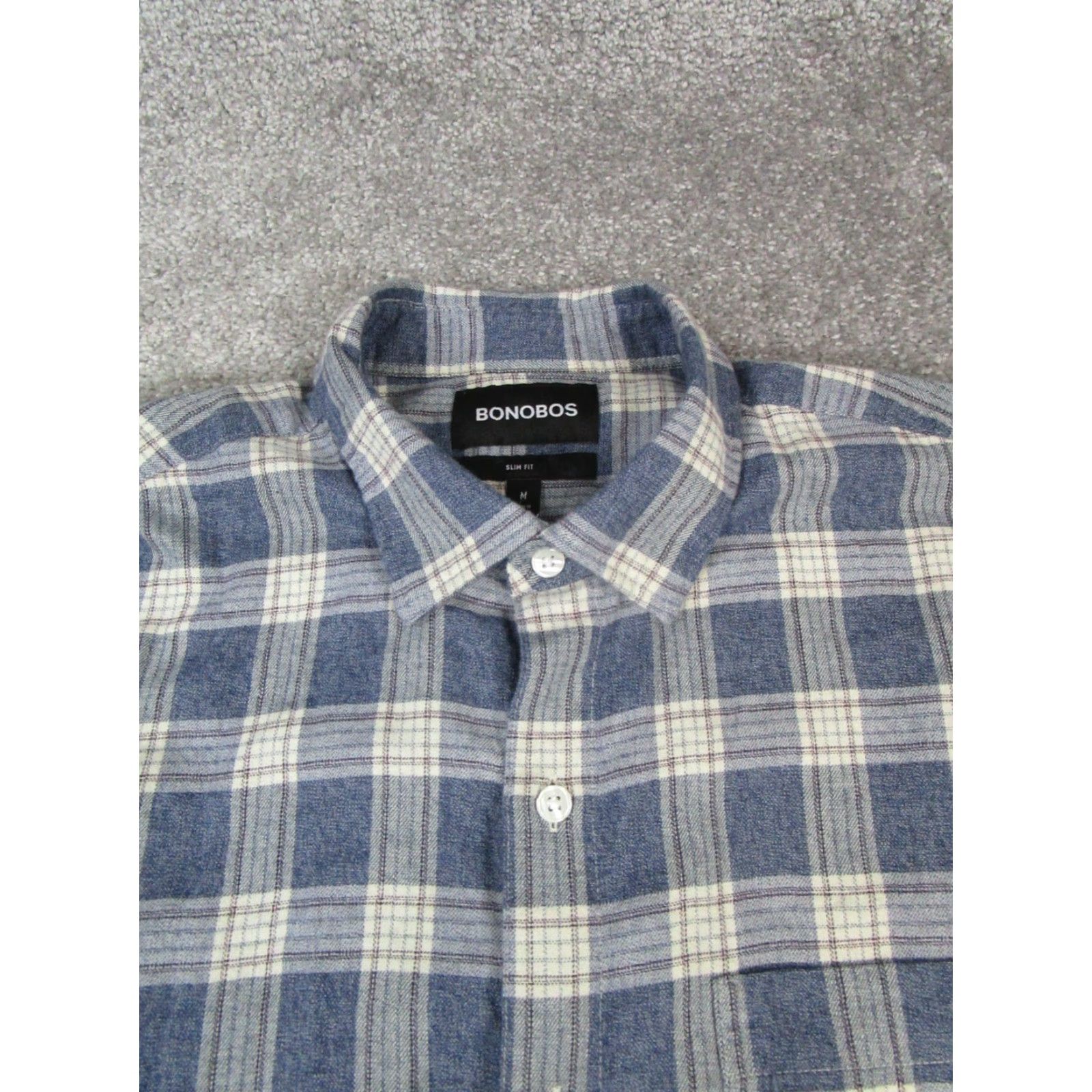 Bonobos Bonobos Shirt Mens Medium Blue Beige Cotton Button Up Size US M / EU 48-50 / 2 - 2 Thumbnail