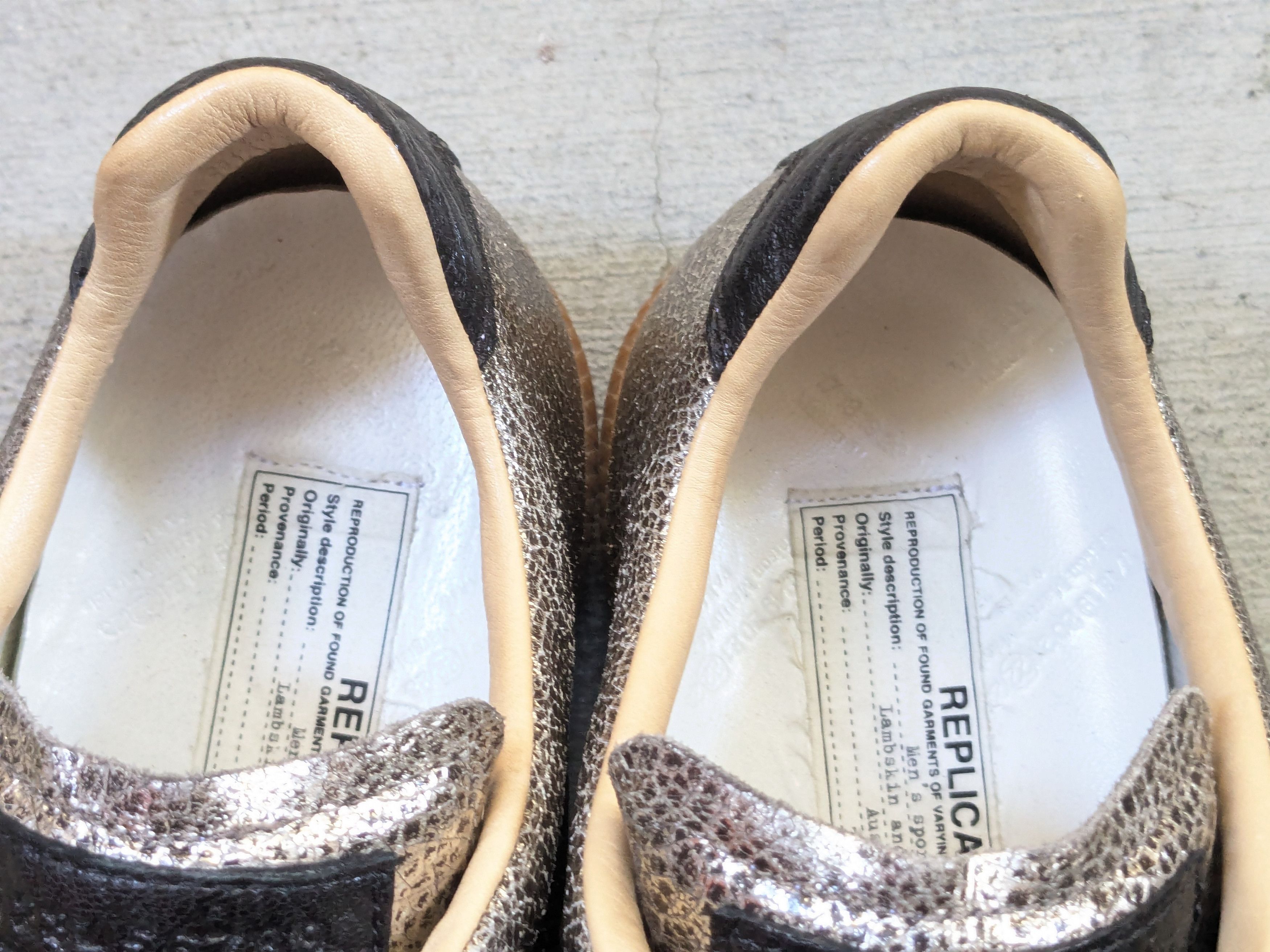 Maison Margiela GAT Replica Black Silver 8.5 41.5 Low Top