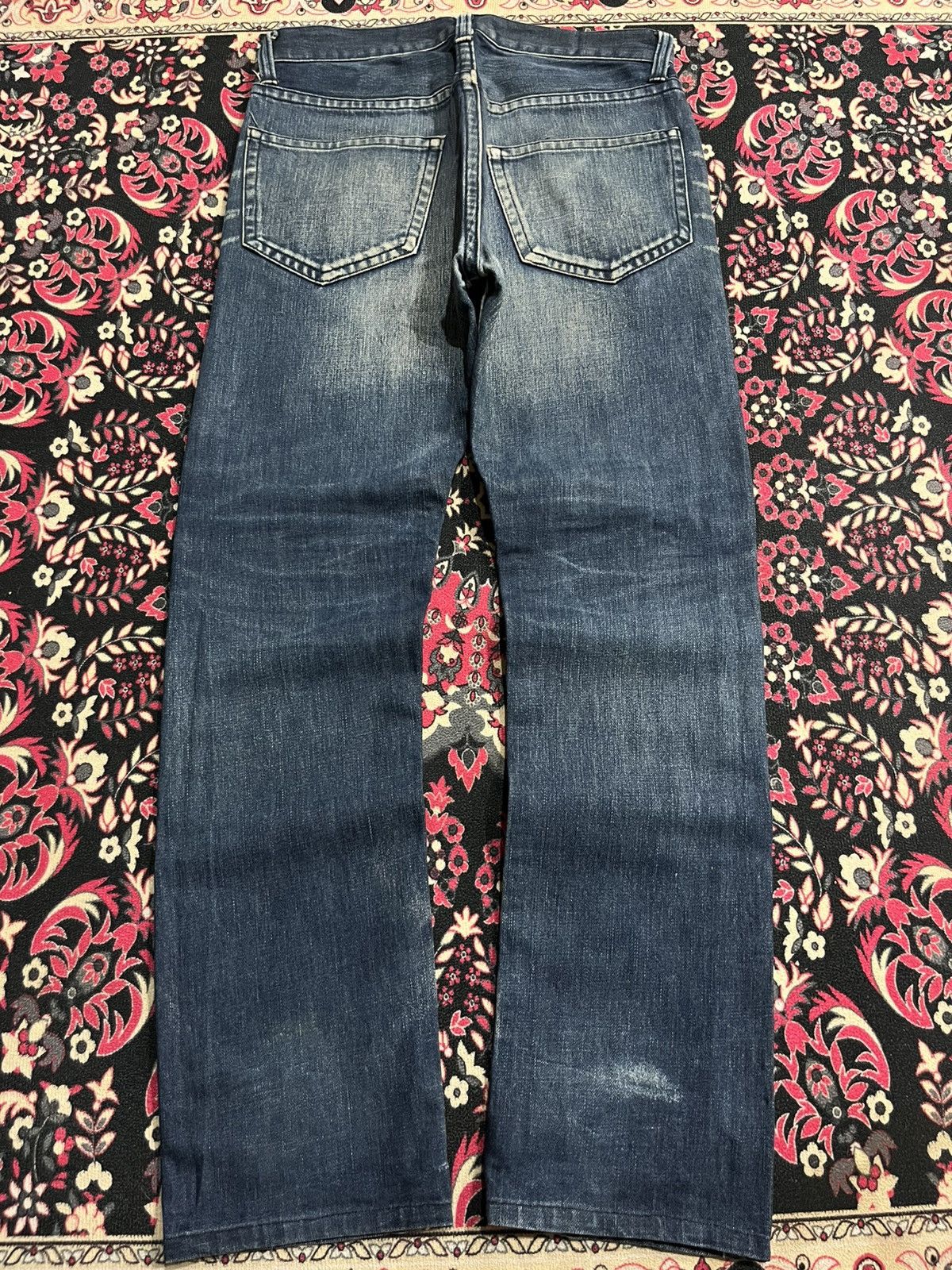 Japanese Brand Vintage Blue Label United Arrows Whisker Blue Faded Jeans Size US 30 / EU 46 - 2 Thumbnail