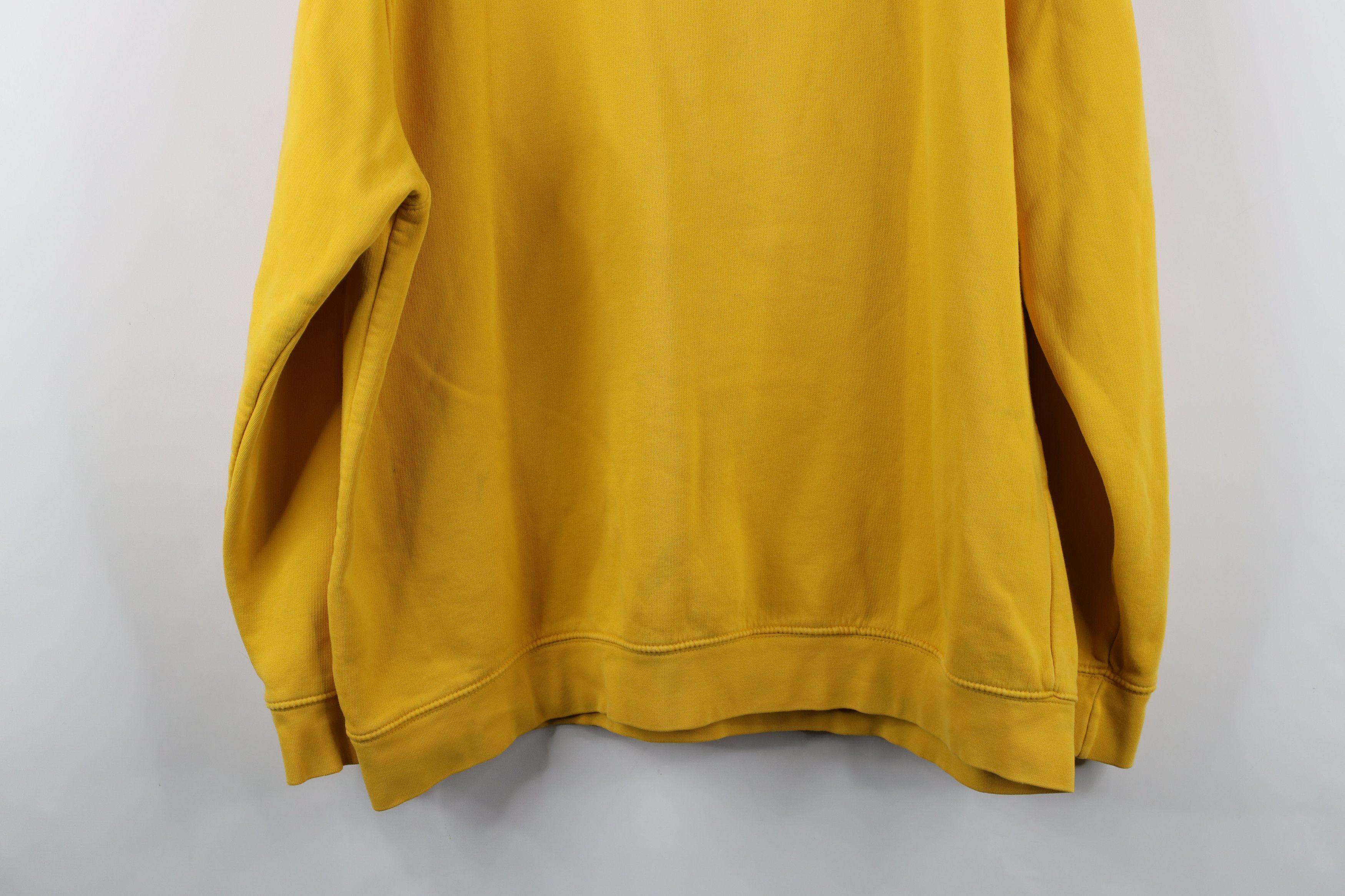 Nike × Vintage Vintage 90s Y2K Nike Mini Swoosh Sweatshirt Mustard Yellow Size US XL / EU 56 / 4 - 15 Thumbnail