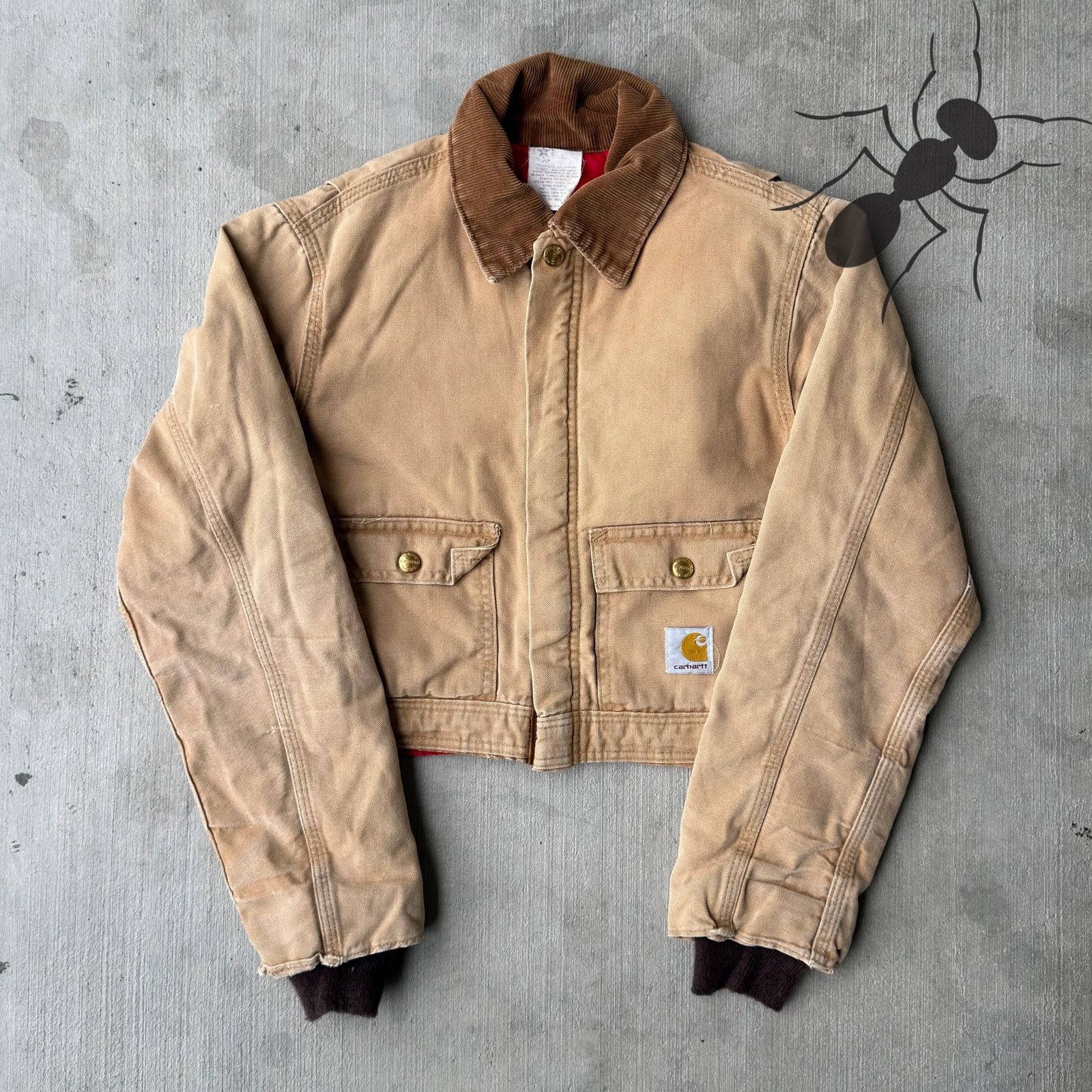 Carhartt × Vintage Carhartt YOUTH brown cropped Detroit style work wear jacket Size US XS / EU 42 / 0 - 1 Thumbnail