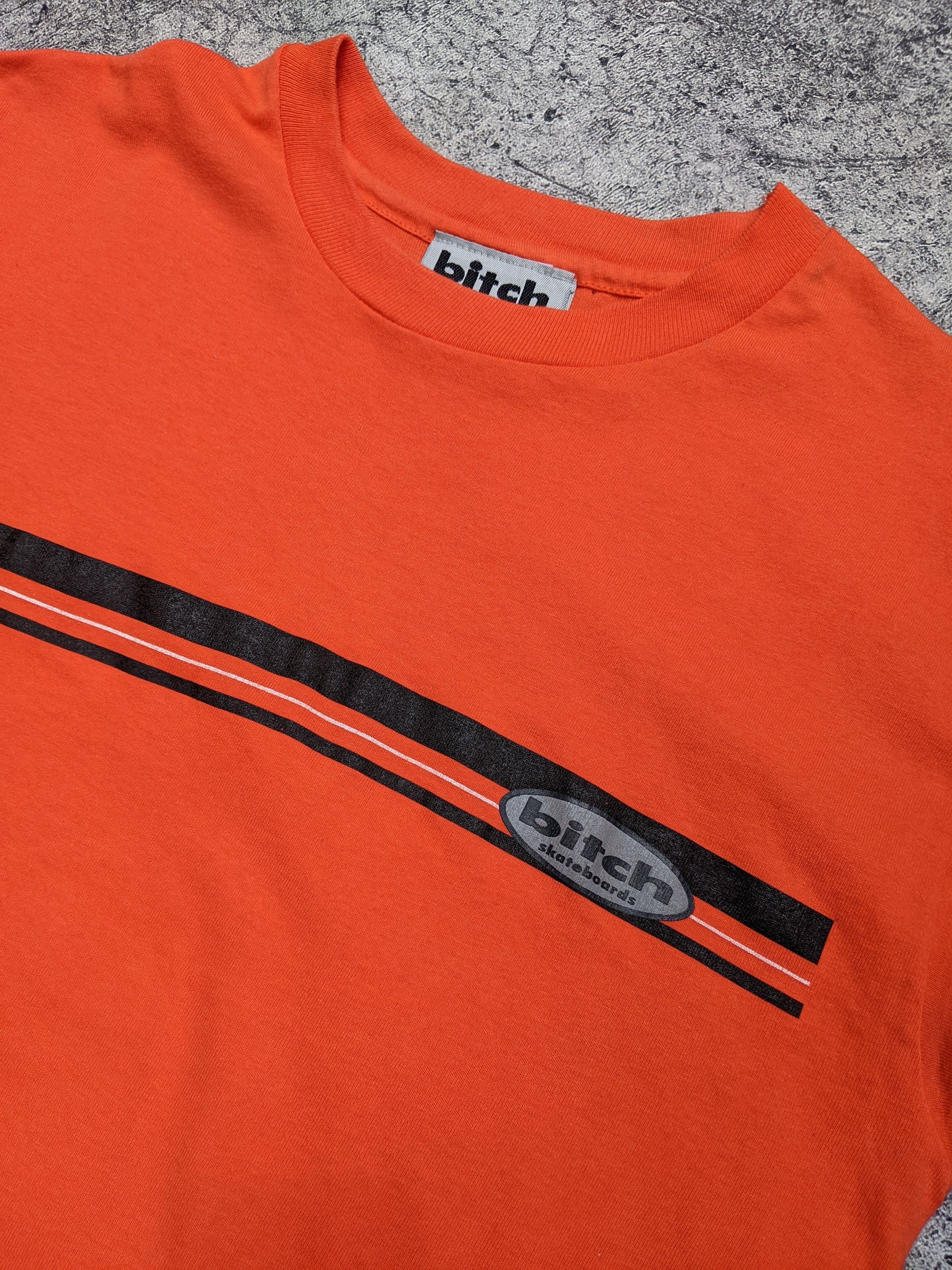Japanese Brand Bitch Skateboard Rare Design Vintage T shirt Size US L / EU 52-54 / 3 - 3 Thumbnail