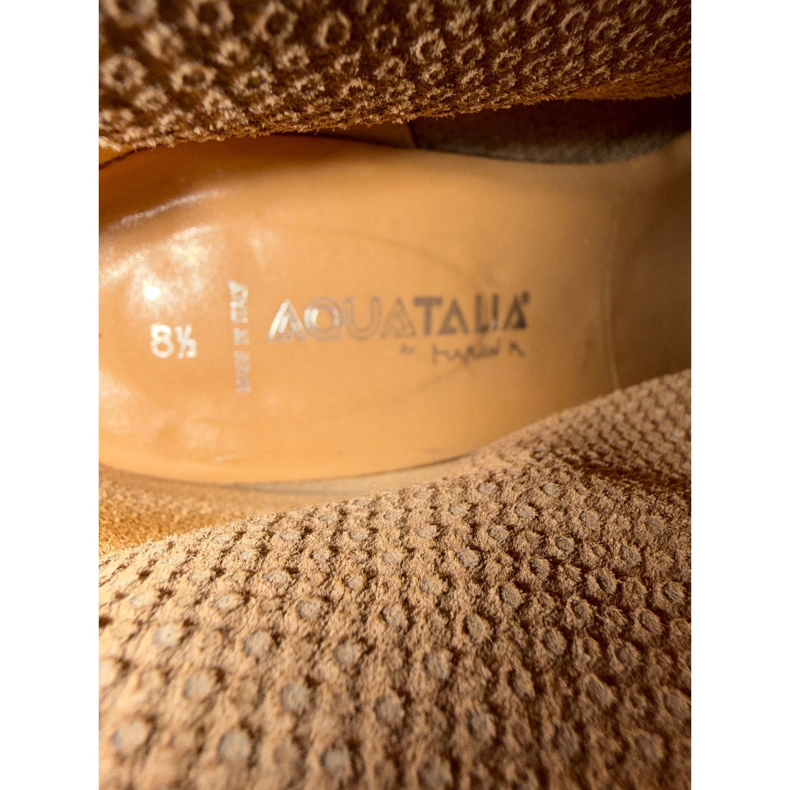 Aquatalia Aquatalia Womens Ankle Booties Beige Perforated boots 8.5 Size US 8.5 / IT 38.5 - 5 Thumbnail