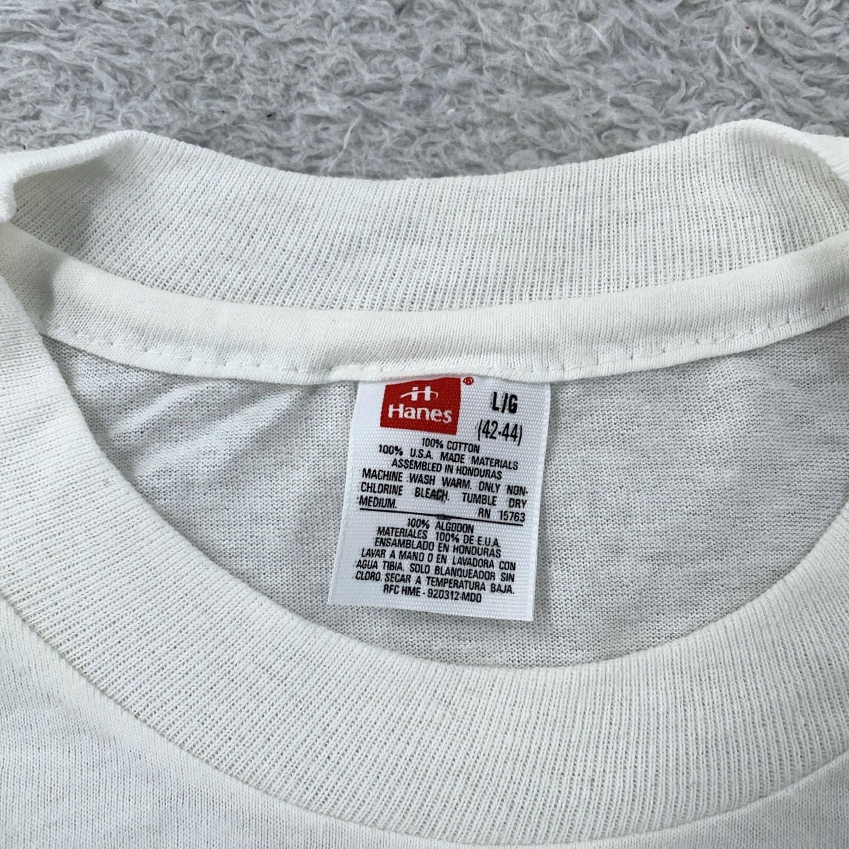 Hanes VINTAGE Hanes White T-Shirt Mens S Short Sleeve Crew Neck Cotton Plain Size US S / EU 44-46 / 1 - 7 Thumbnail