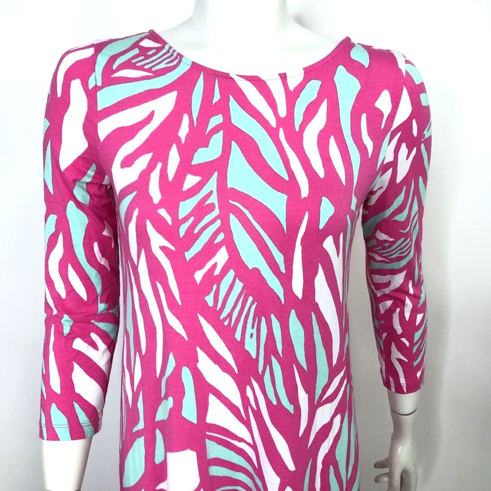 Lilly Pulitzer Lilly Pulitzer Ophelia Swing Dress Multicolor Geometric Womens Sleeveless Round Neck A-Line Knee Length Small Regular Size S Size S / US 4 / IT 40 - 2 Thumbnail