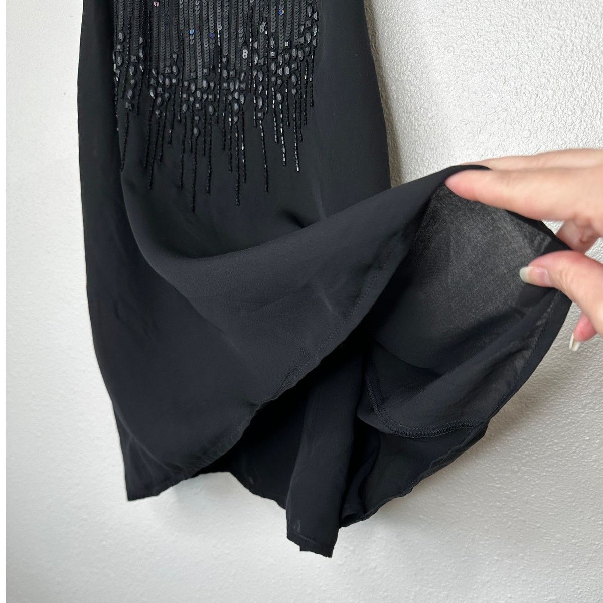 Other MLV Black Sequin Beads Sleeveless Keyhole Back Tank Blouse M Size M / US 6-8 / IT 42-44 - 8 Thumbnail
