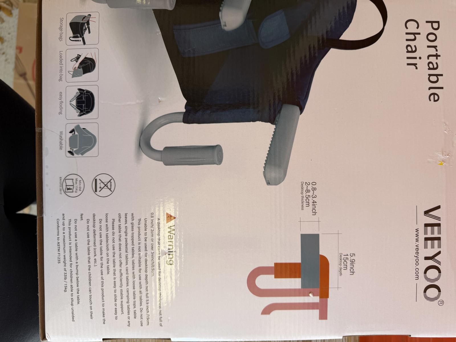 Other NEW Veeyo Portable Chair COD 7 Size ONE SIZE - 2 Thumbnail