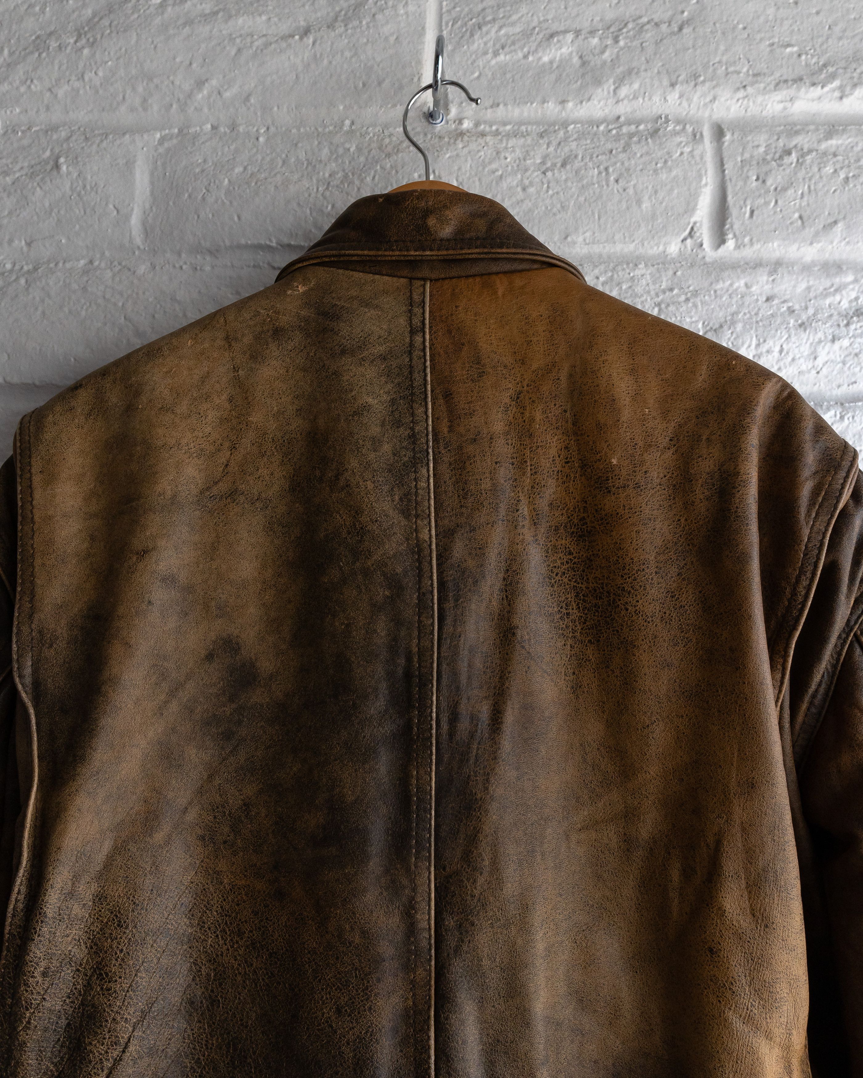 Leather Vintage A2 Leather Bomber Jacket Brown Men's XL Aviator Size US XL / EU 56 / 4 - 7 Thumbnail