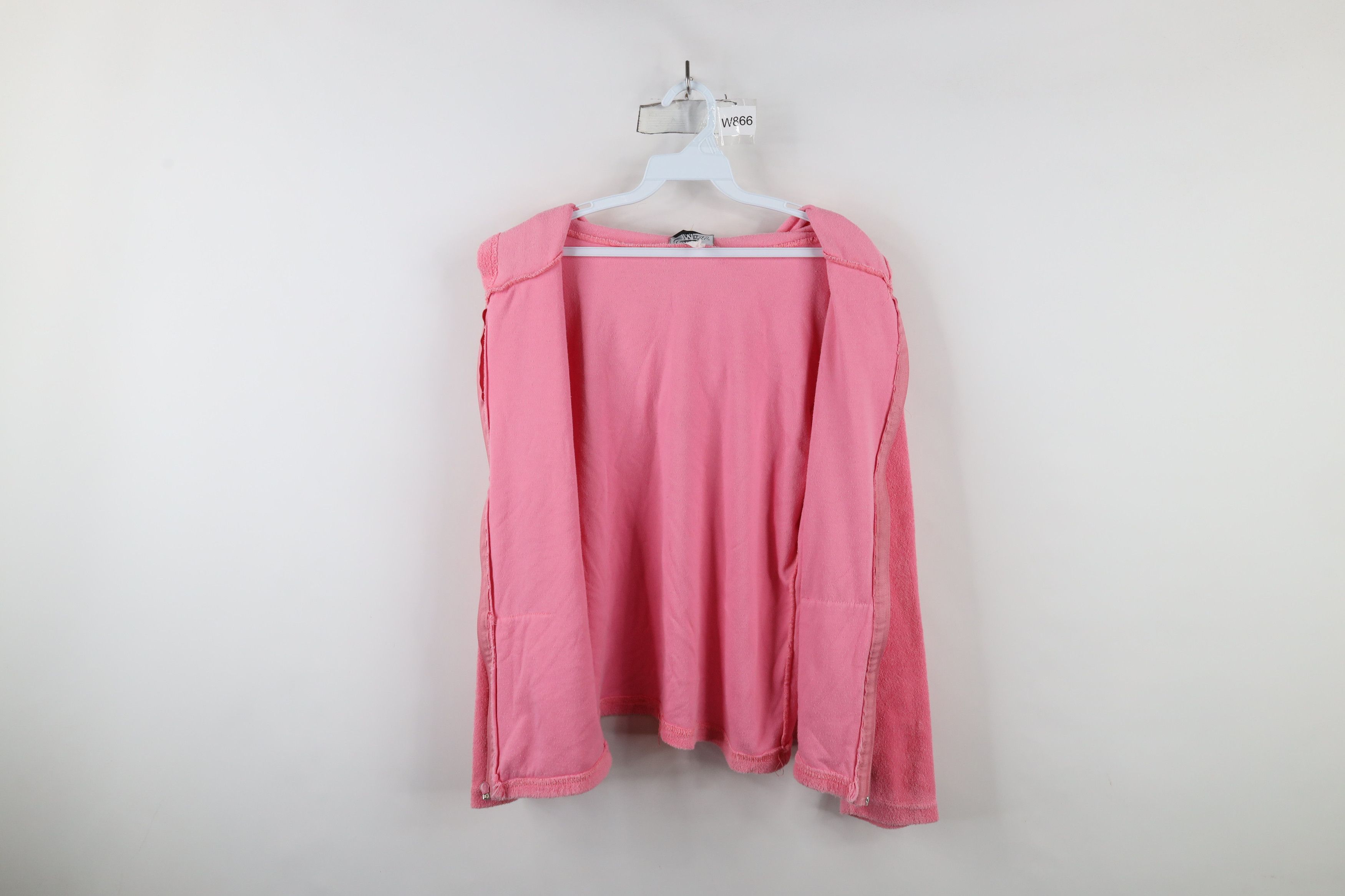 Vintage Vintage 90s Streetwear Doll Terry Cloth Full Zip Hoodie USA Size L / US 10 / IT 46 - 7 Thumbnail