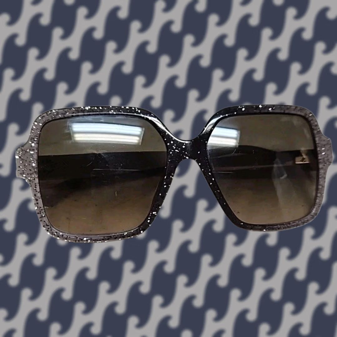 Jimmy Choo Jimmy Choo Sunglasses JC5005 5042/5I Oversized Square Glitter Frame Brown Gradient 55-16-140 Women Designer Size ONE SIZE - 1 Thumbnail