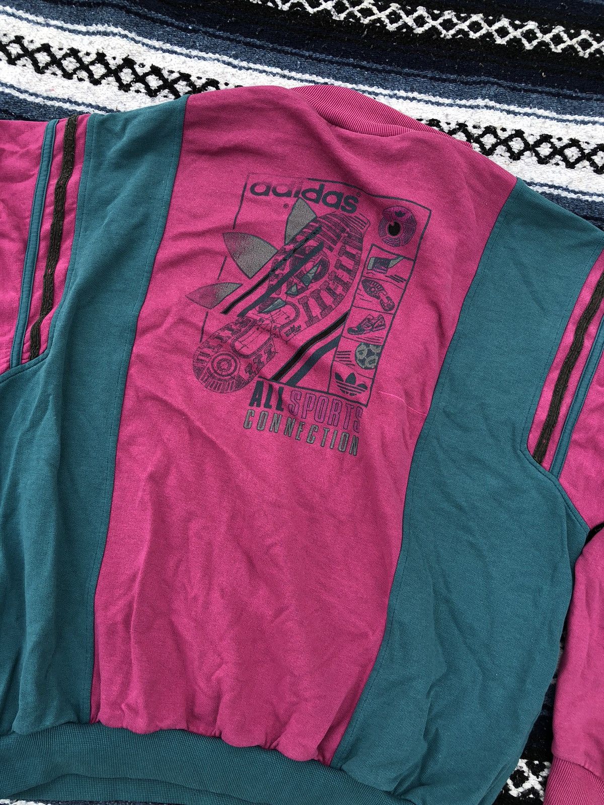Adidas × Vintage Adidas Jumper raspberry Jacket Vintage 80s 90s Size L Size US L / EU 52-54 / 3 - 6 Thumbnail