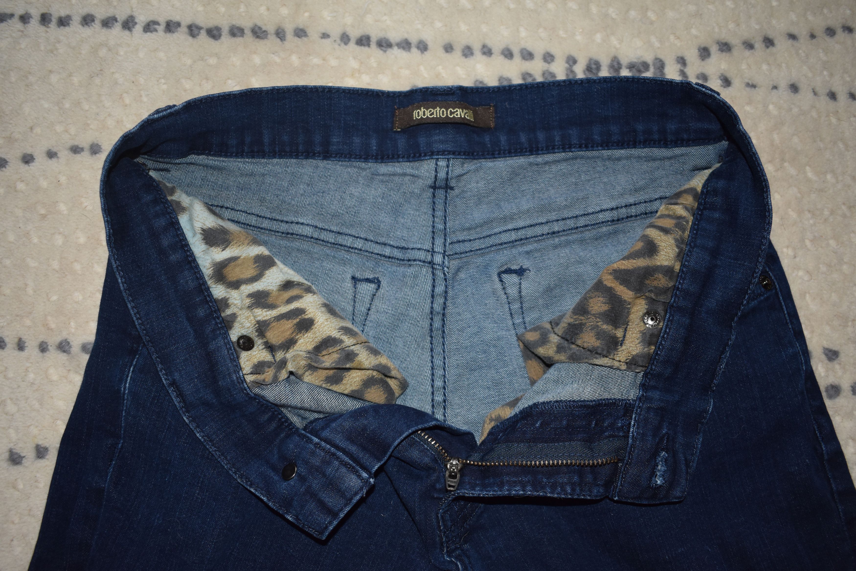 Roberto Cavalli Roberto Cavalli Denim Jeans Navy Embroidered Size US 32 / EU 48 - 4 Thumbnail
