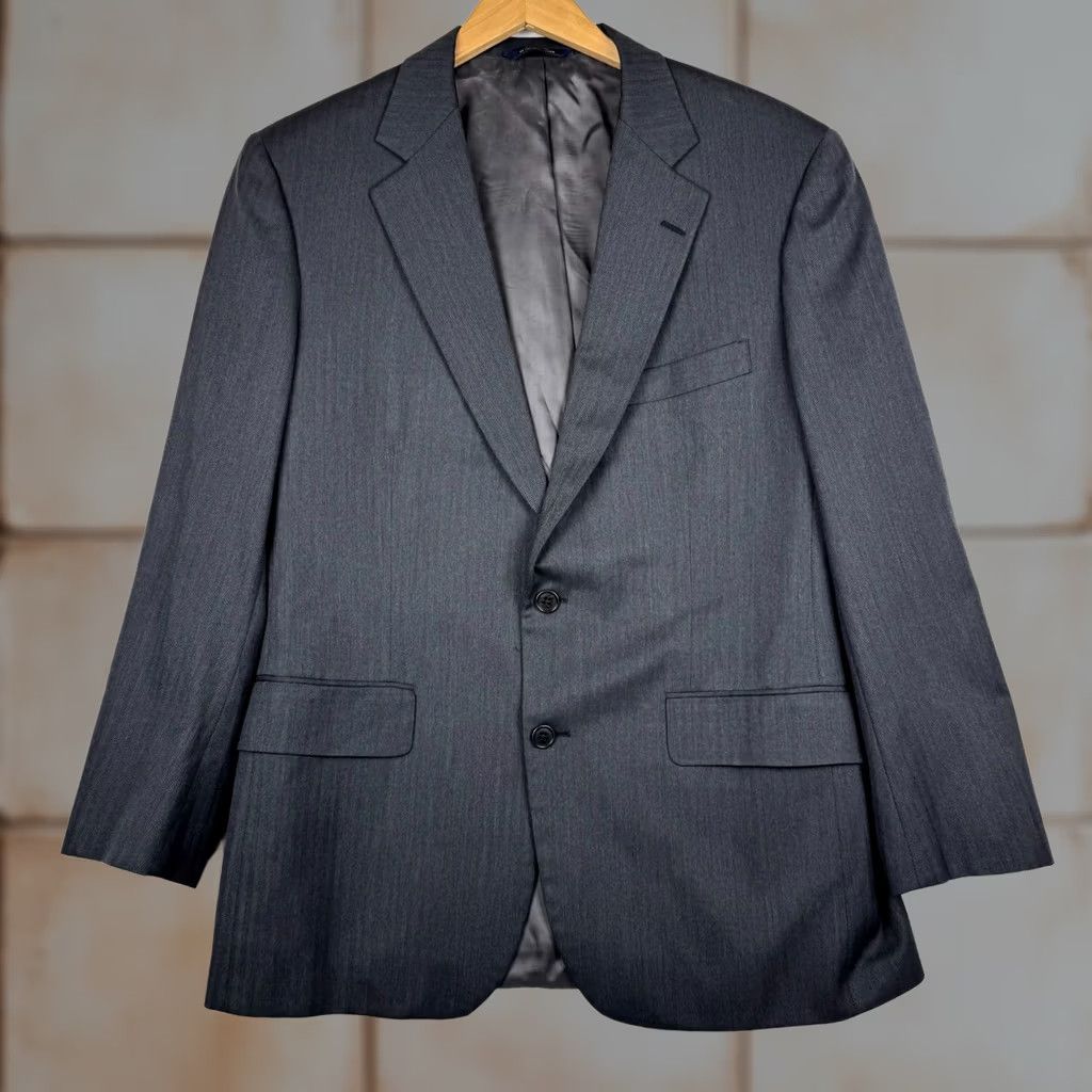 Brooks Brothers Brooks Brothers Saxxon Madison Men's Blazer Wool 2 Piece Dark Gray 41R Size 42R - 1 Thumbnail