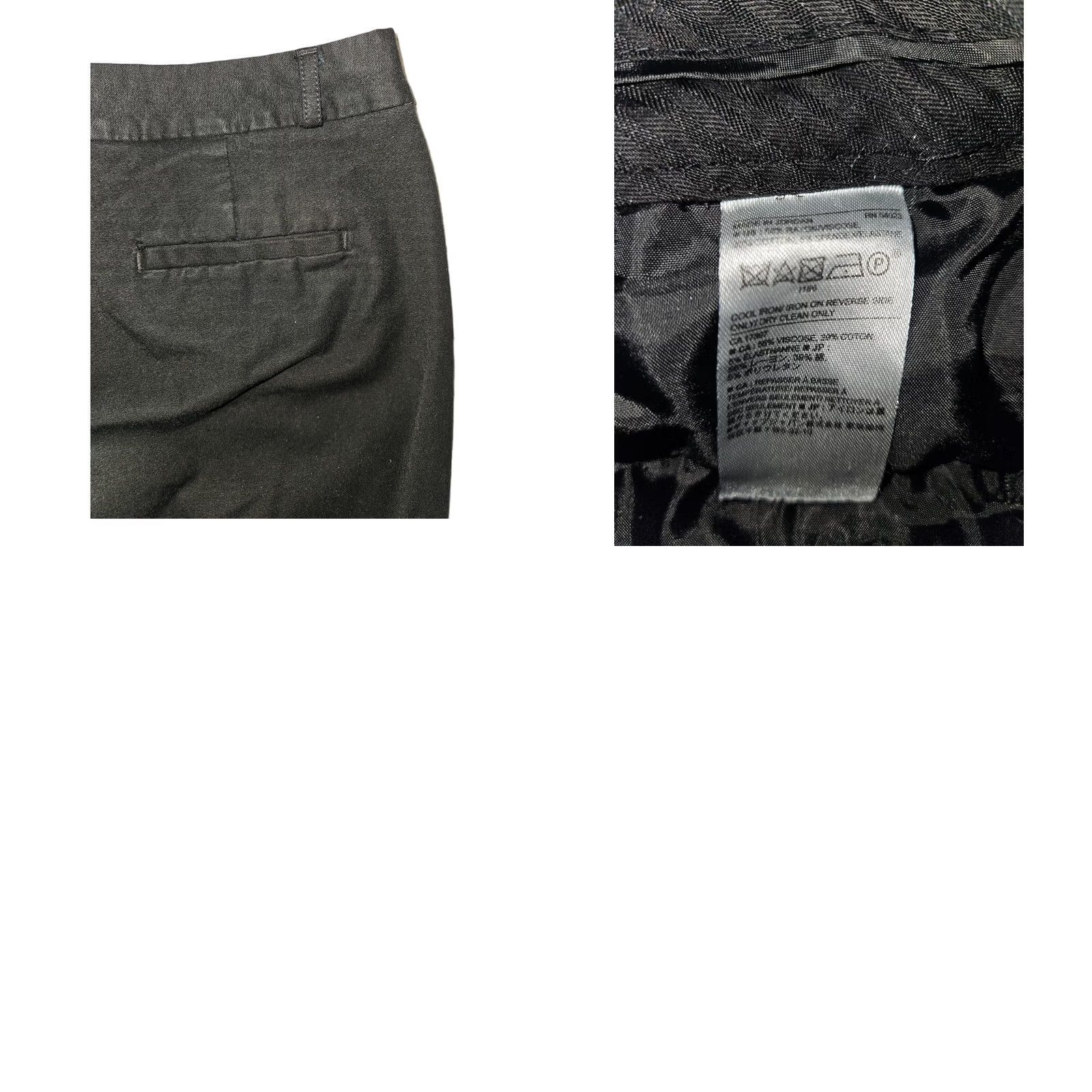Banana Republic VINTAGE Banana Republic Sloan Crop Capris Women's 2P Black Pockets Stretch Casual Travel Size ONE SIZE - 8 Thumbnail