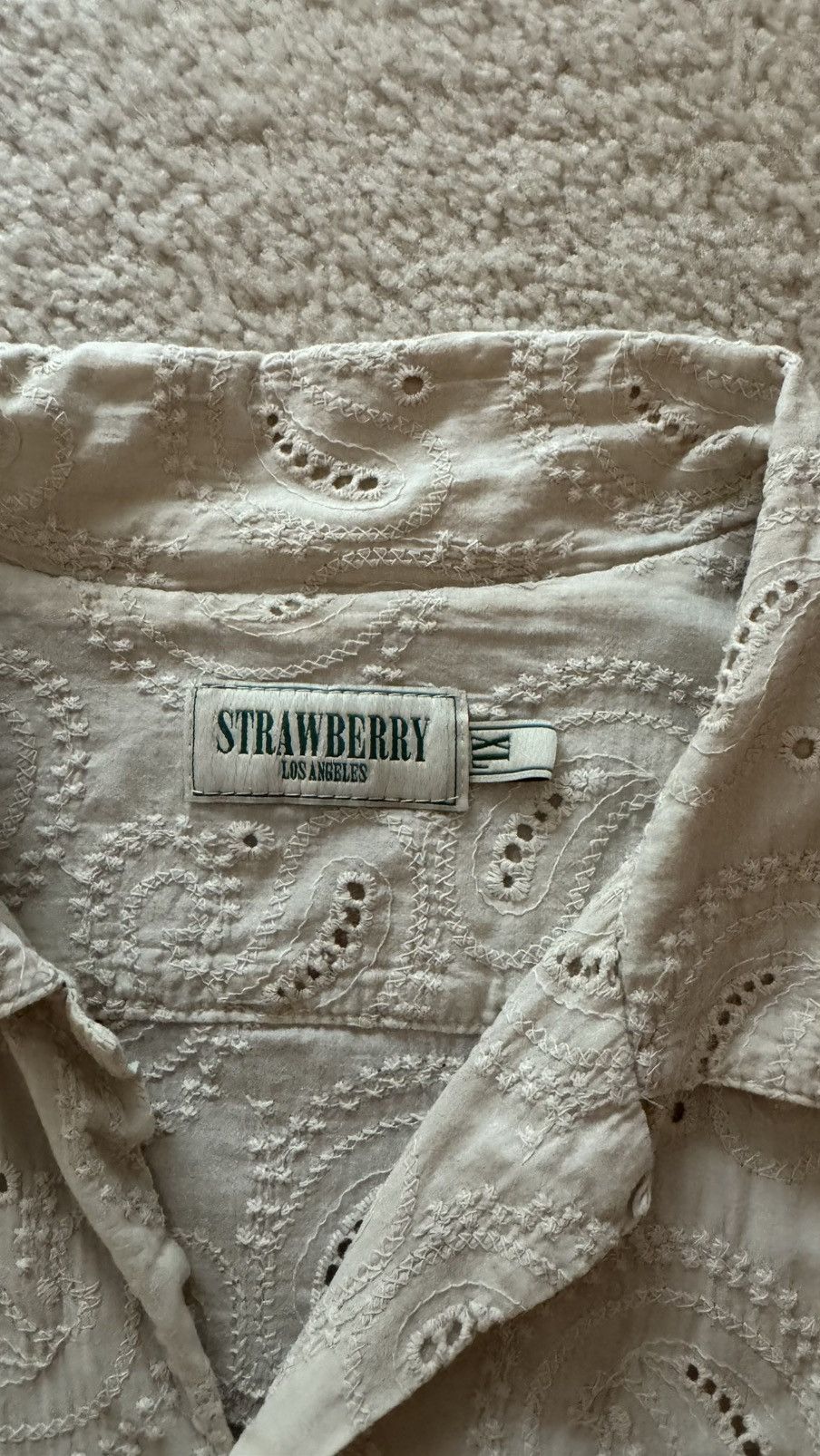 Kai Kai Strawberry Jams Paisley Button Up Shirt Size US XL / EU 56 / 4 - 2 Thumbnail