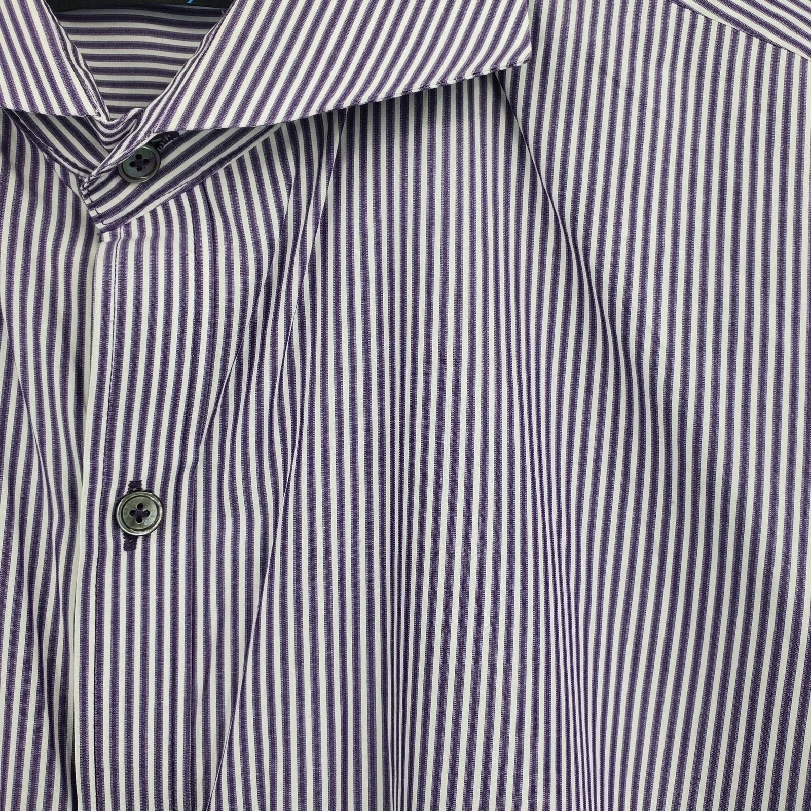 Zachary Prell Zachary Prell Striped Purple & White Button Shirt XL Size US XL / EU 56 / 4 - 2 Thumbnail
