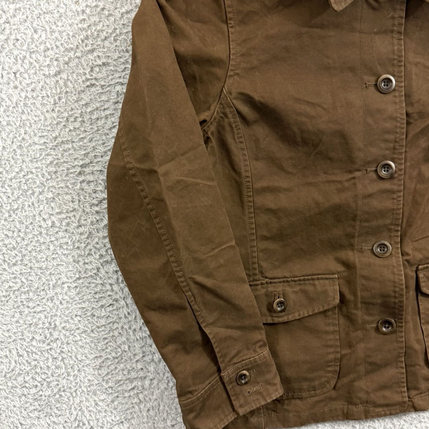 Lands' End Lands' End Jacket Womens Small Brown Waxed Chore Utility Button Outdoor Barn Size S / US 4 / IT 40 - 4 Thumbnail