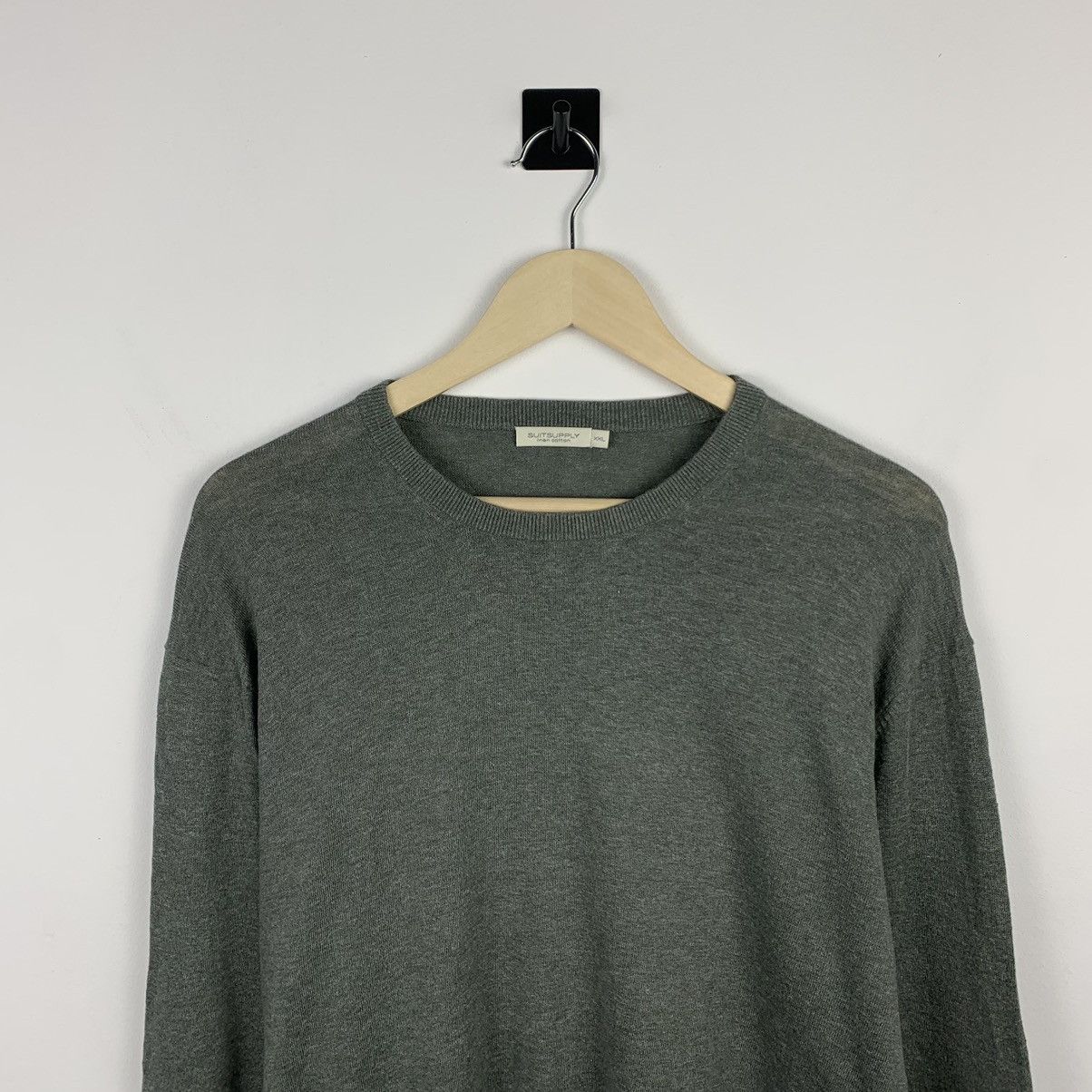 Suitsupply Men’s Suitsupply Linen Cotton Green Sweater Size XXL Size US XXL / EU 58 / 5 - 2 Thumbnail