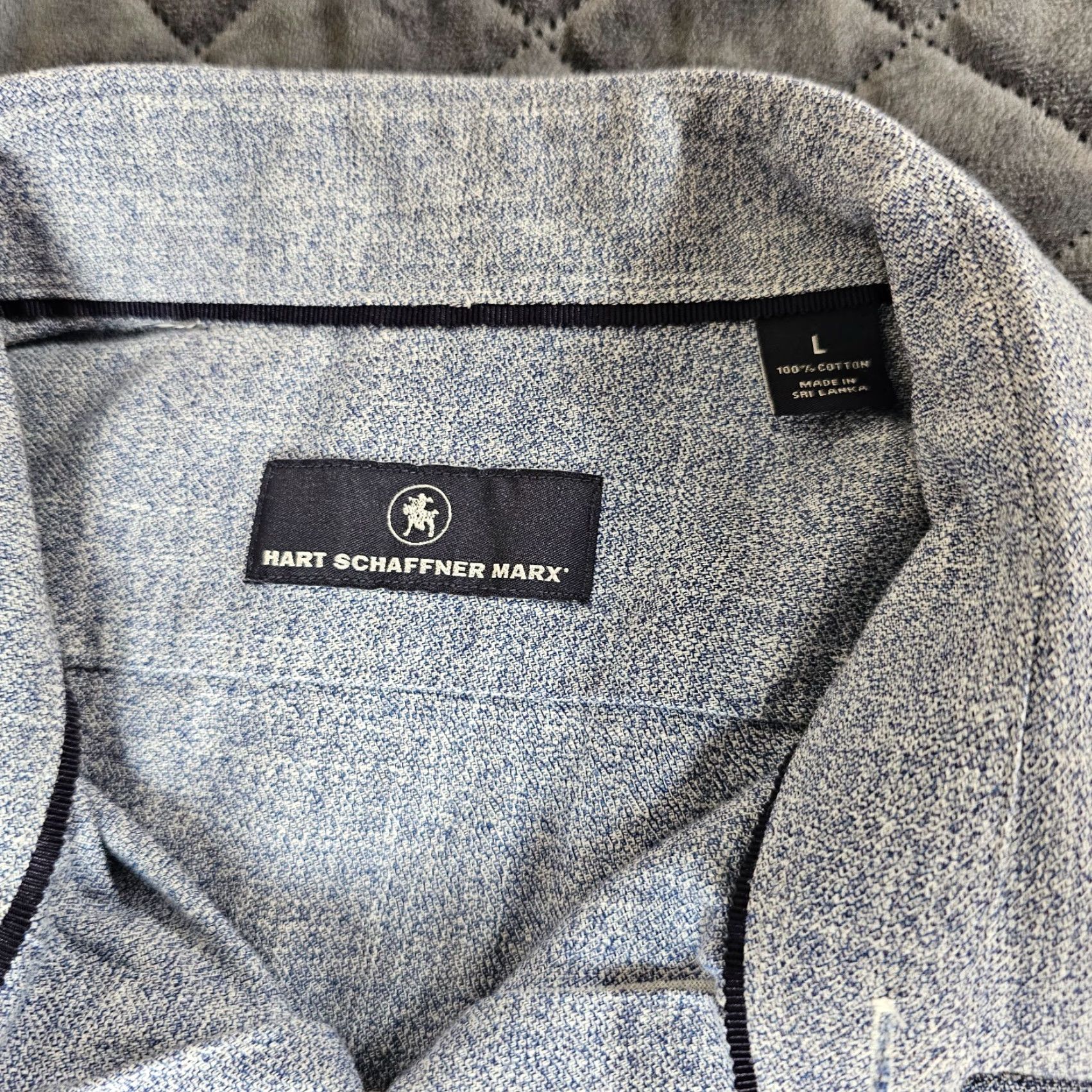 Hart Schaffner Marx Hart Schaffner Marx Button Up Shirt Men's Large Blue Long Sleeve Heather Casual Button-Up Collared Shirt Size L Vintage No Size US L / EU 52-54 / 3 - 2 Thumbnail