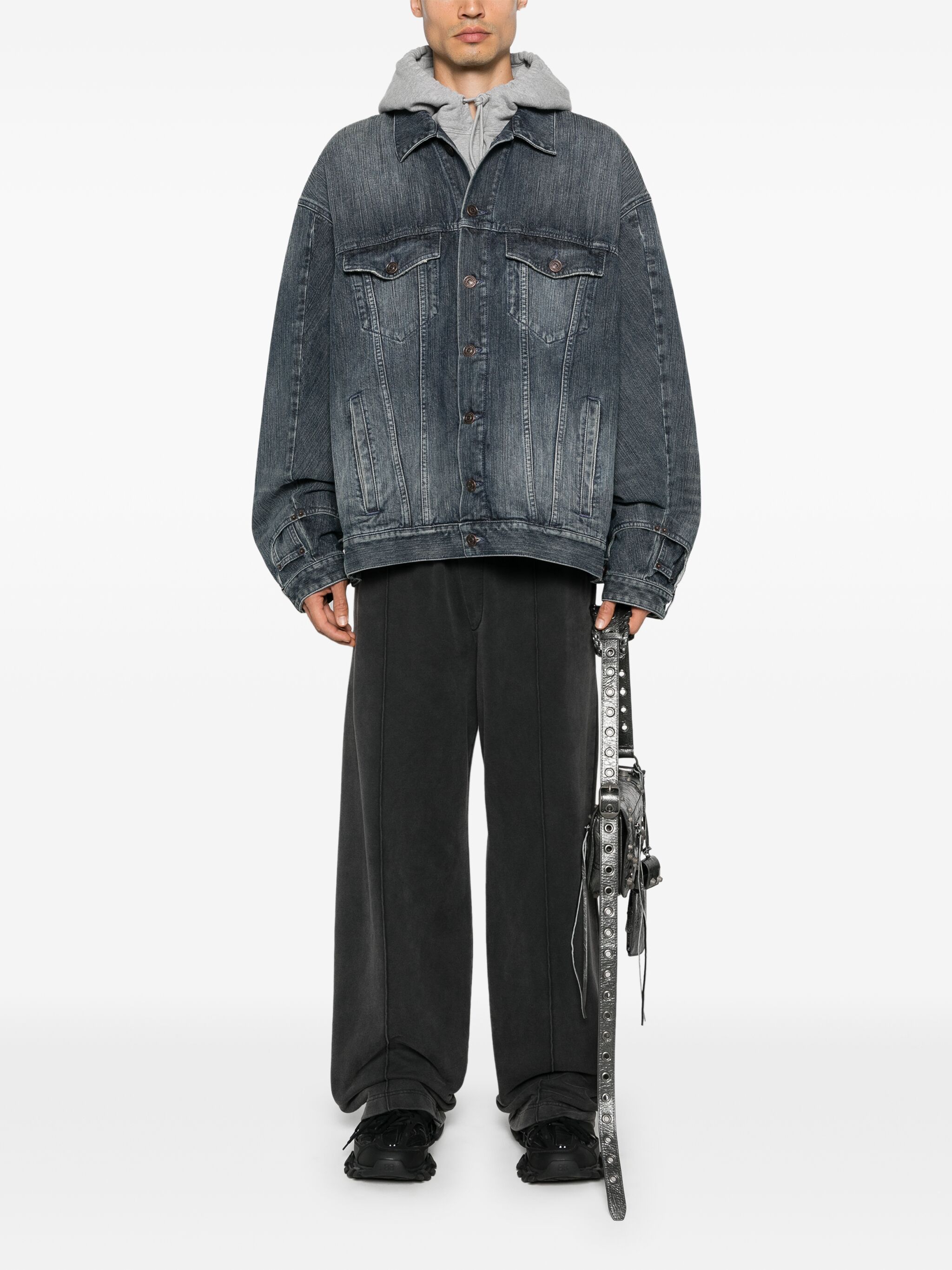 Balenciaga os11x0724 Deconstructed Denim Jacket in Blue Size US M / EU 48-50 / 2 - 3 Thumbnail