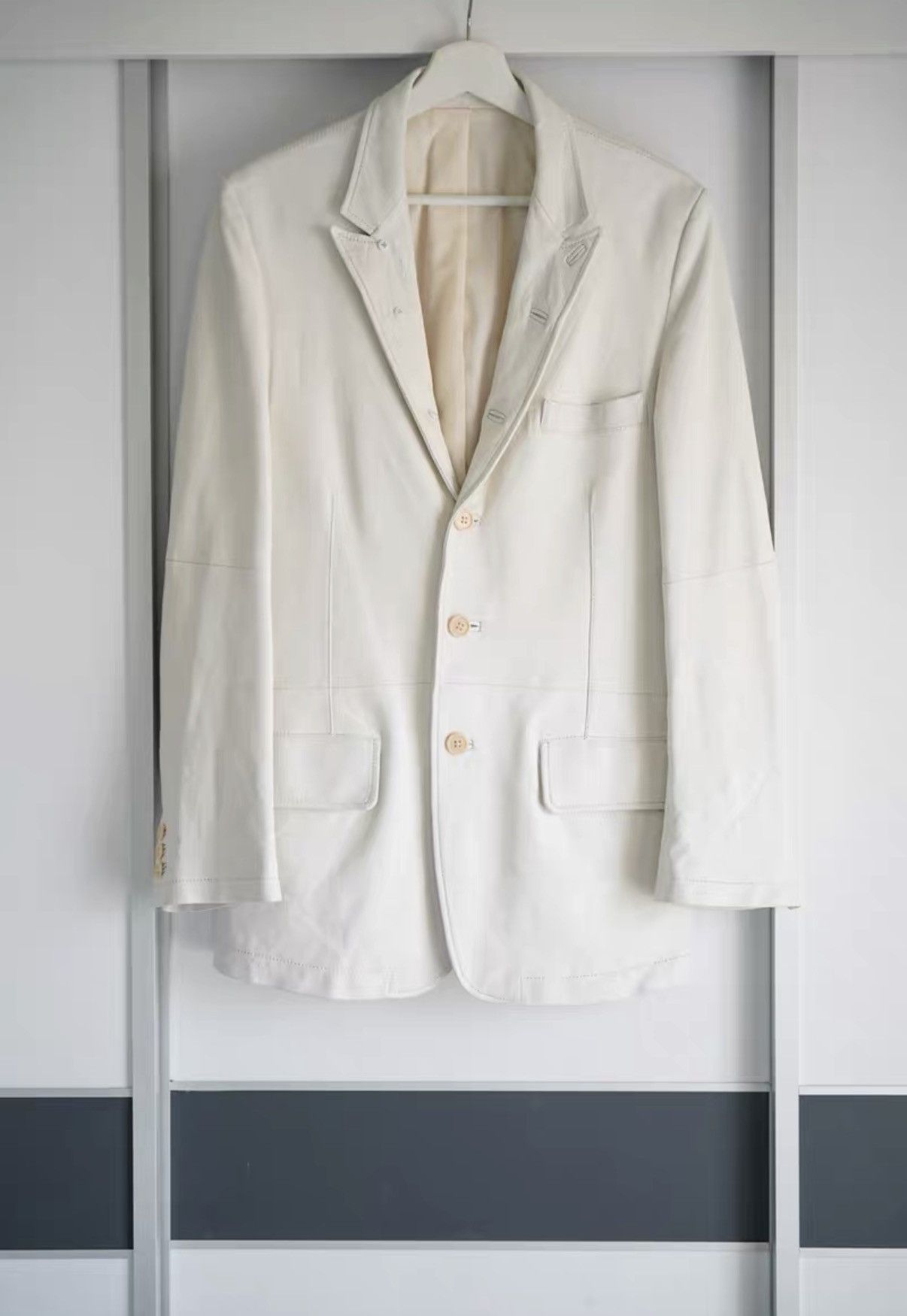 Yohji Yamamoto Yohji Yamamoto 10ss Bankrupt Era Sheepskin Blazer K4 Size US M / EU 48-50 / 2 - 1 Thumbnail