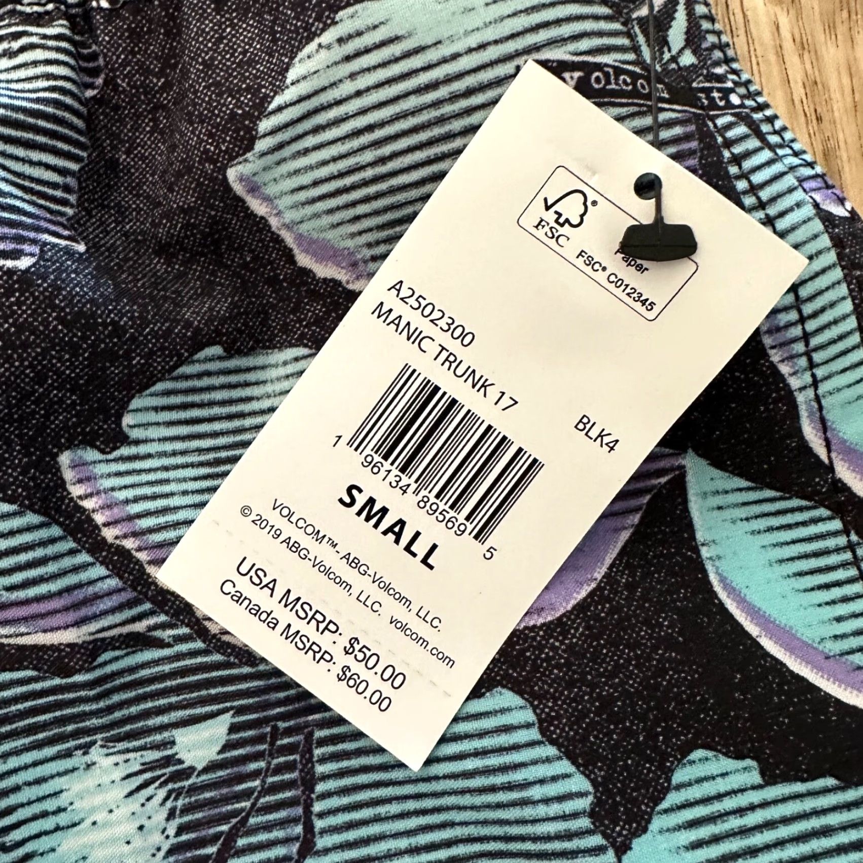 Volcom Volcom Manic Trunk Solid Board Shorts 17” Mens Size S Multicolor Trunks Mens Size US 29 - 2 Thumbnail
