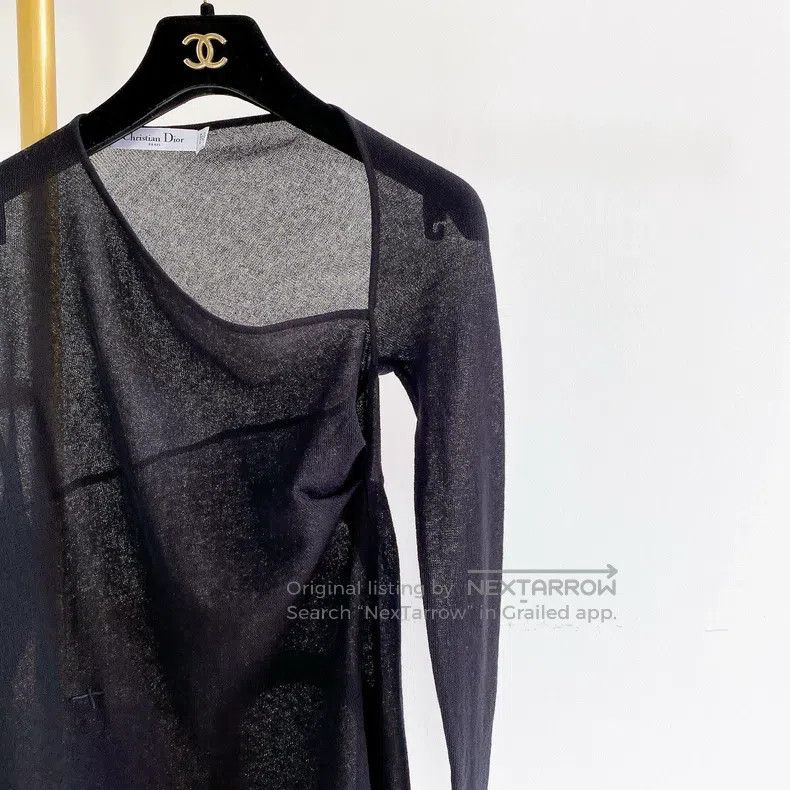 Dior Dior Black irregular long sleeves Size XXS / US 00 / IT 34 - 3 Thumbnail