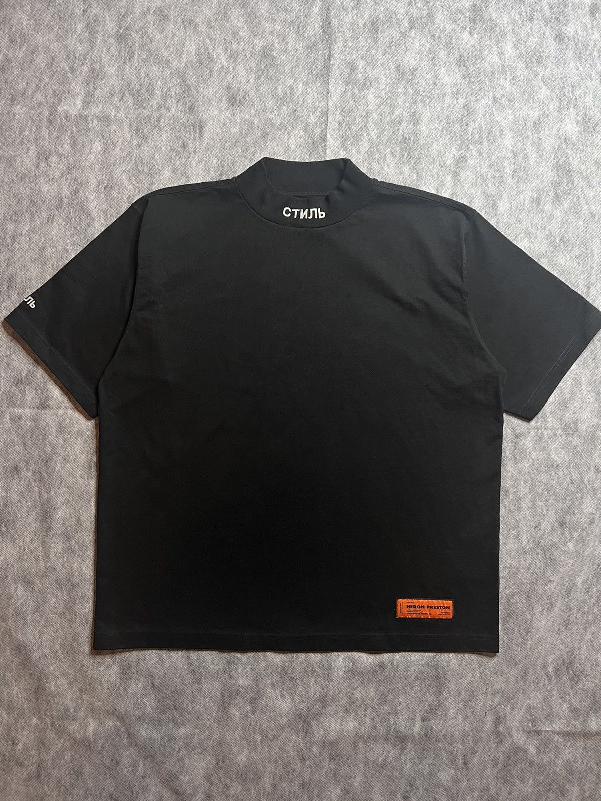 Heron Preston Heron Preston “СТИЛЬ» Black Tee Shirt | Grailed