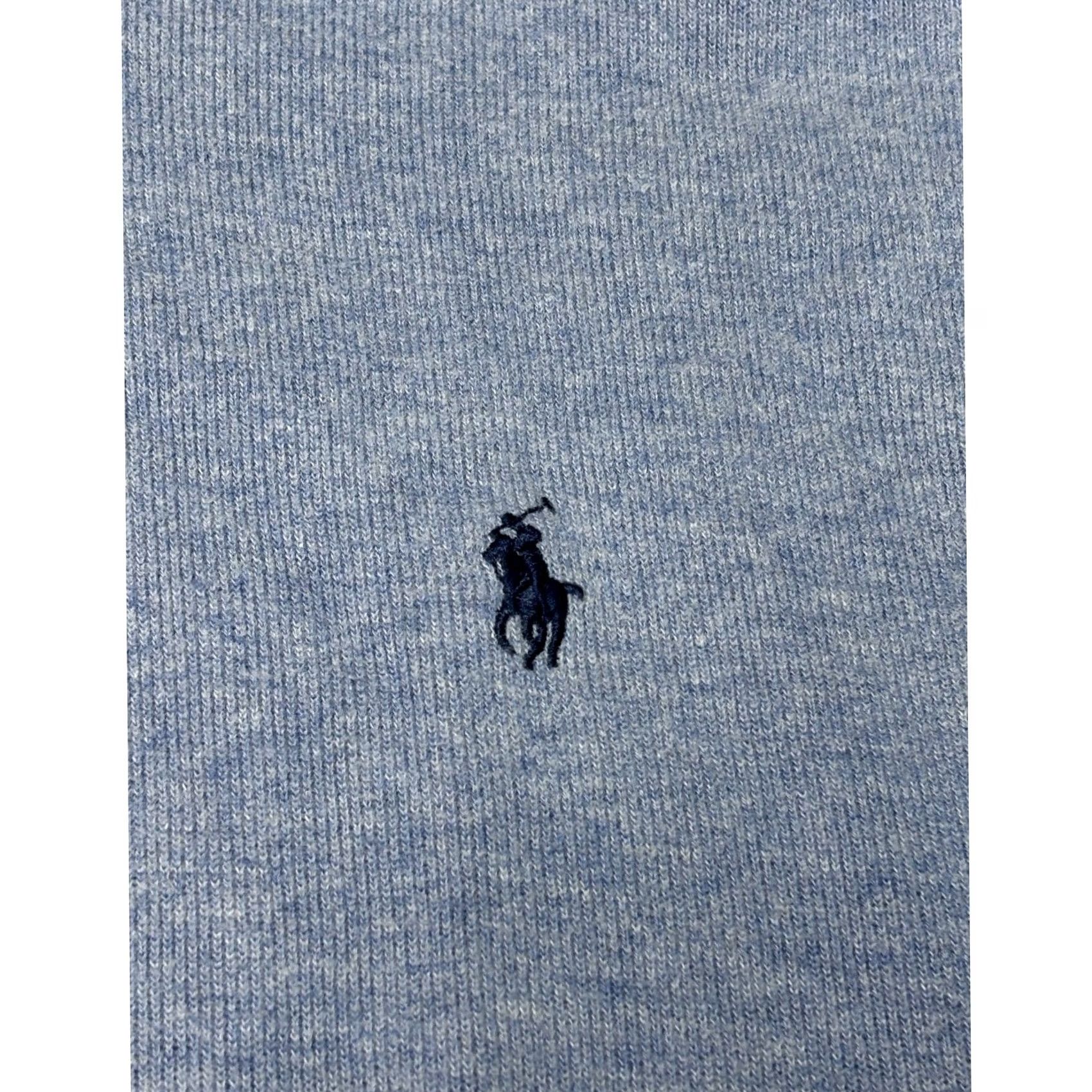 Polo Ralph Lauren Polo Ralph Lauren Mens XXL Blue Cotton Quarter Zip Pullover Heathered Sweater Size US XXL / EU 58 / 5 - 2 Thumbnail