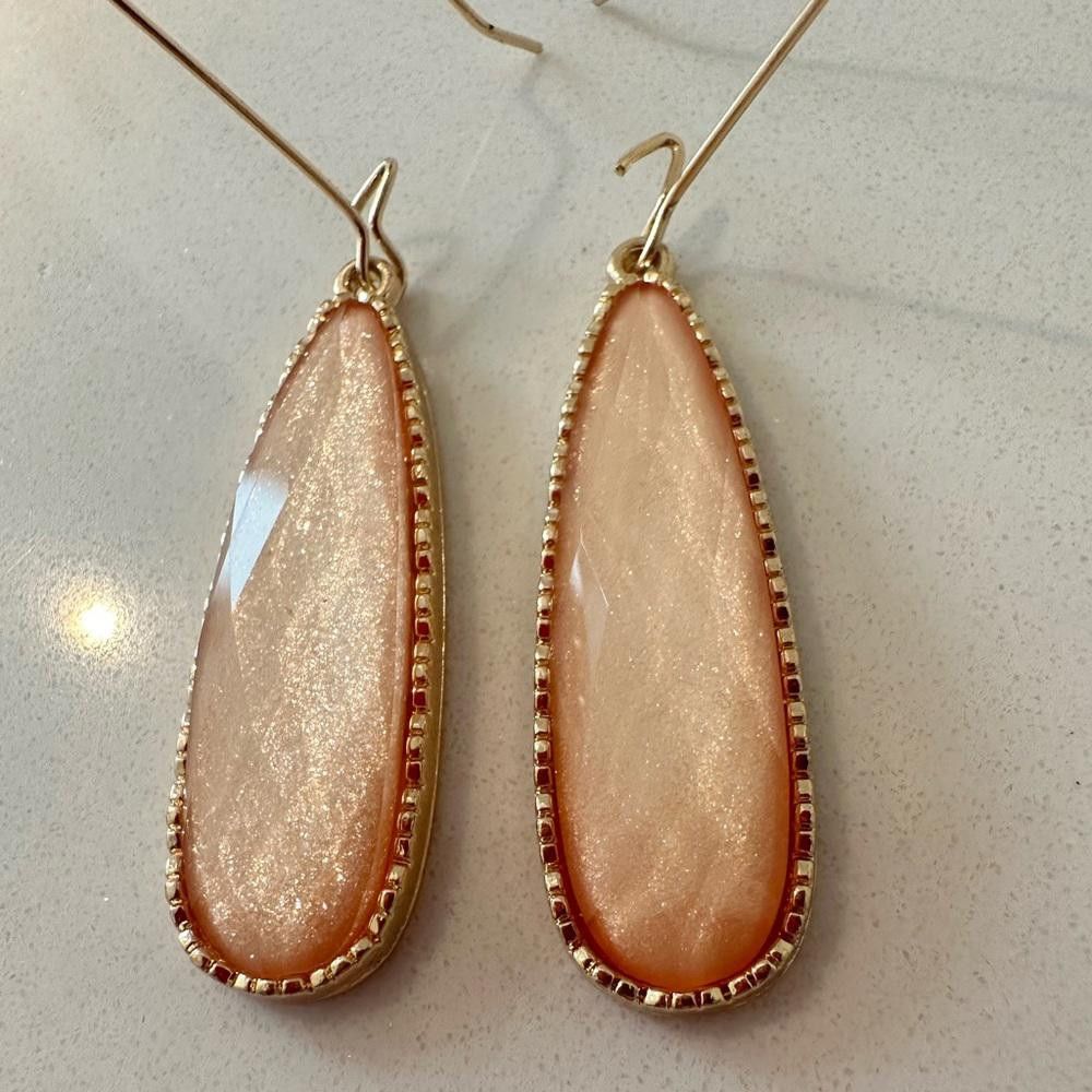 Designer Catherine Malandrino Drop Earring Set: Cream Peach Burgundy Size ONE SIZE - 4 Thumbnail