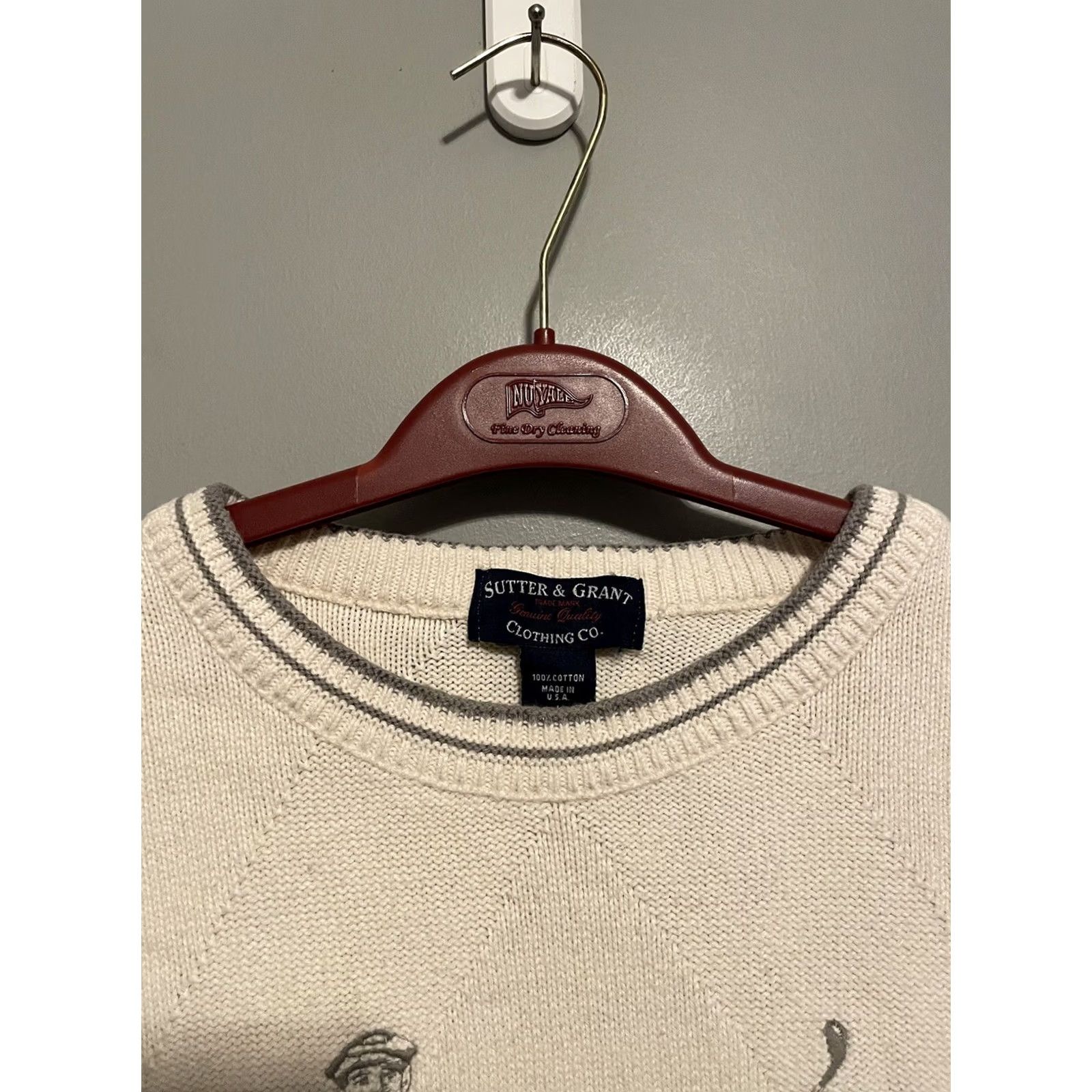 Vintage Vintage Sutter & Grant Sweater Mens Size L Golf Embroidered Made In USA (C203) Size US L / EU 52-54 / 3 - 3 Thumbnail