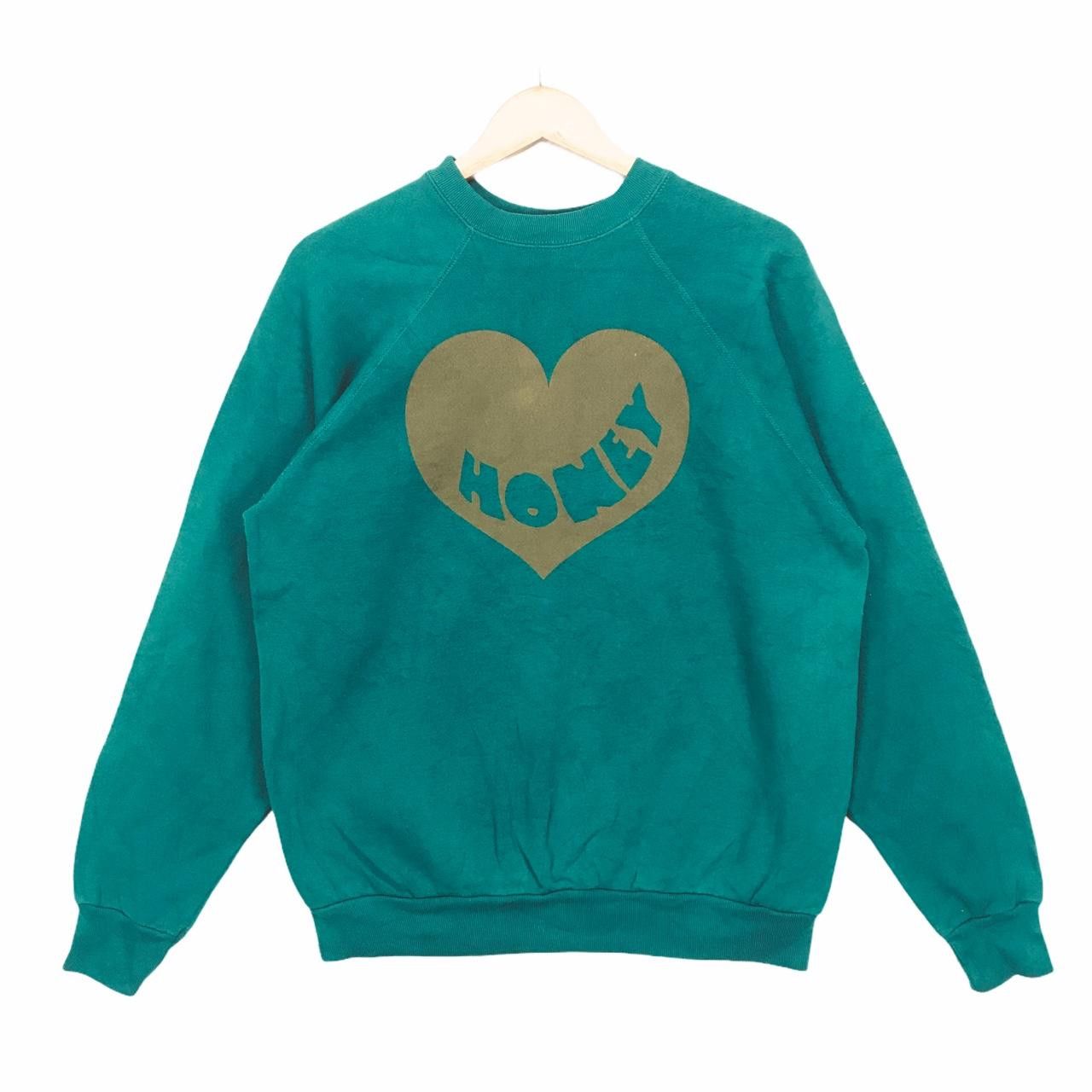Tultex Vtg TULTEX Honey Crewneck Sweatshirt Spell Out Jumper Size US L / EU 52-54 / 3 - 1 Thumbnail