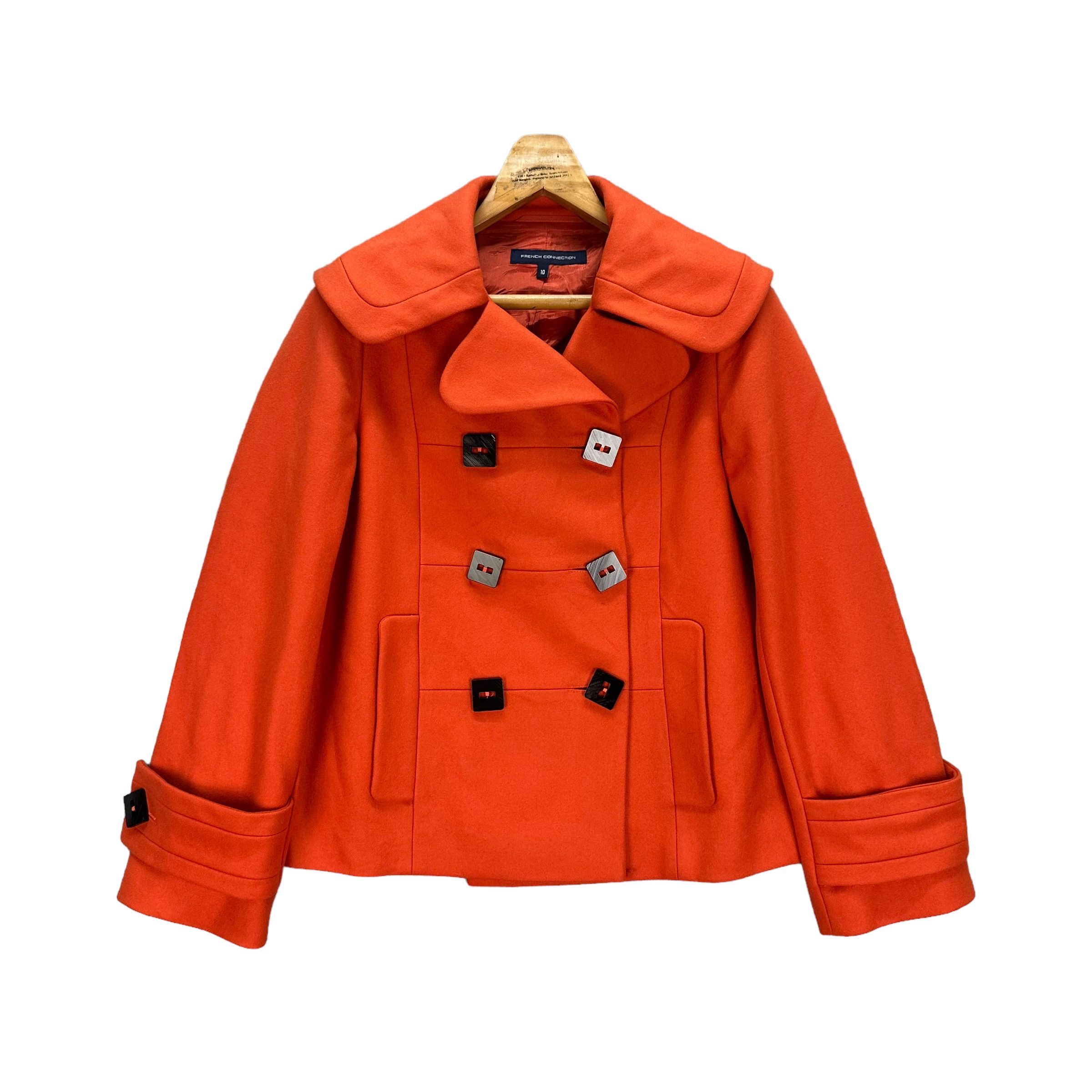 French Connection FRENCH CONNECTION ORANGE WOOL COAT #8039-198 Size S / US 4 / IT 40 - 1 Thumbnail