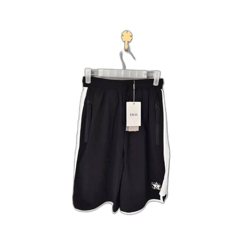 dior black shorts with logo tag-2507