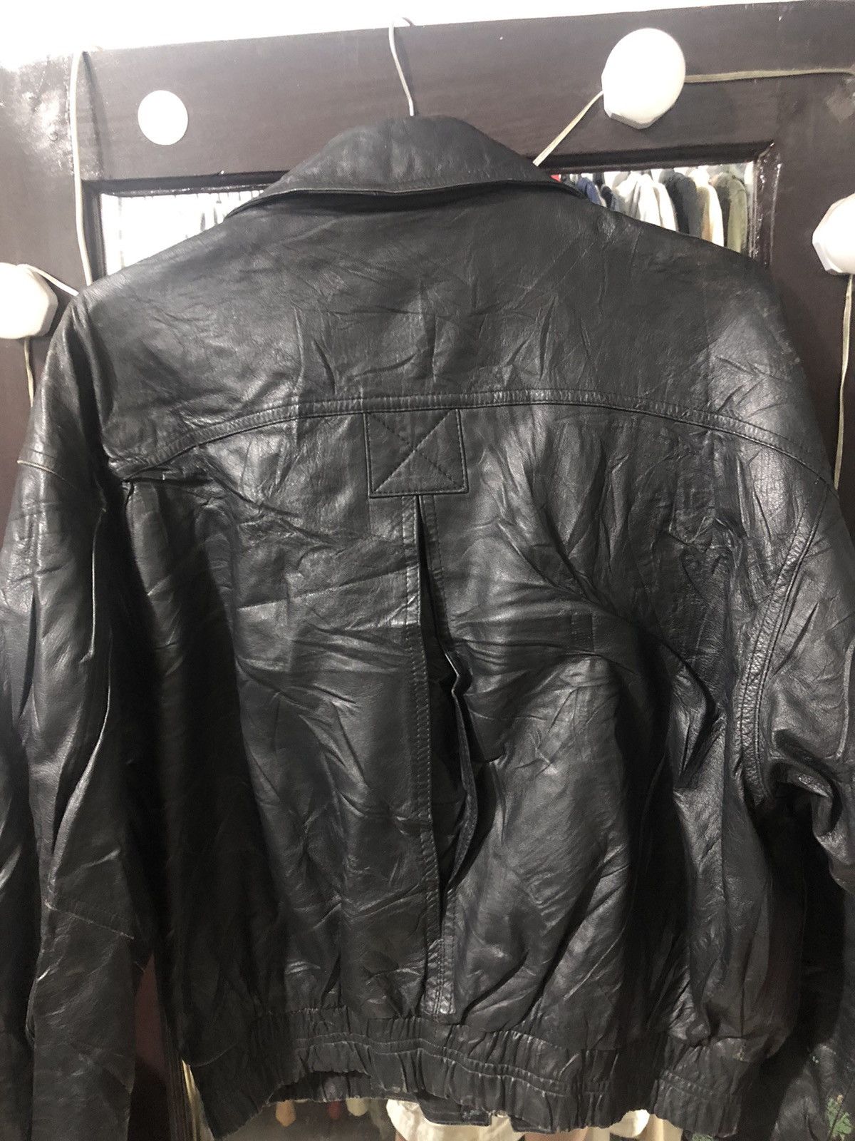 Vintage VINTAGE BLACK LEATHER JACKET PERL STEIN Size US M / EU 48-50 / 2 - 13 Thumbnail