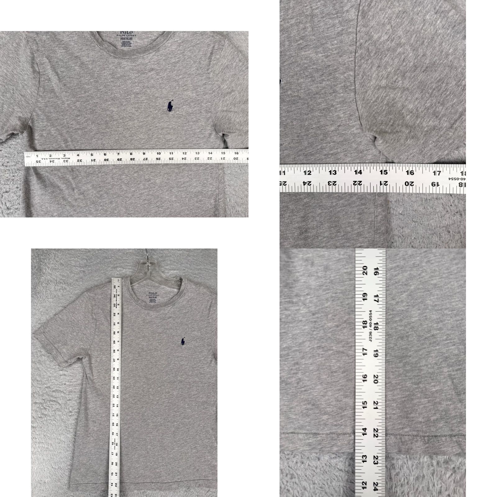 Polo Ralph Lauren Polo Ralph Lauren Shirt Men Medium Gray Crew Neck 100% Cotton Short Sleeve Pony Size US M / EU 48-50 / 2 - 8 Thumbnail