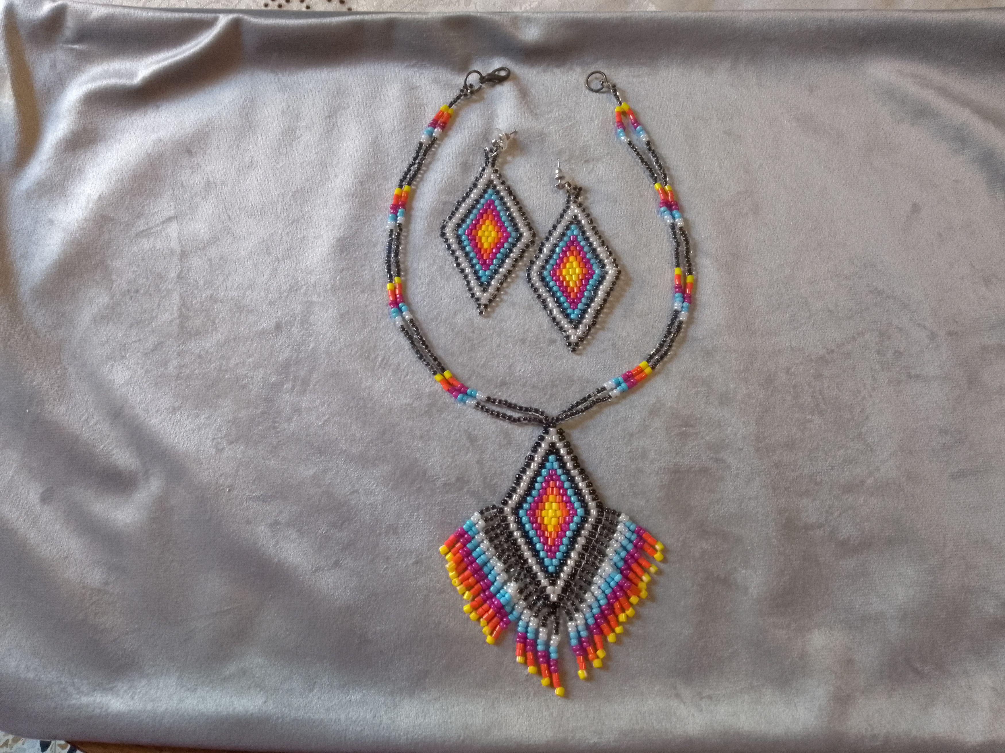 Handmade Necklace Ethnic Native American style Earrings Pendant bangs Size ONE SIZE - 5 Thumbnail