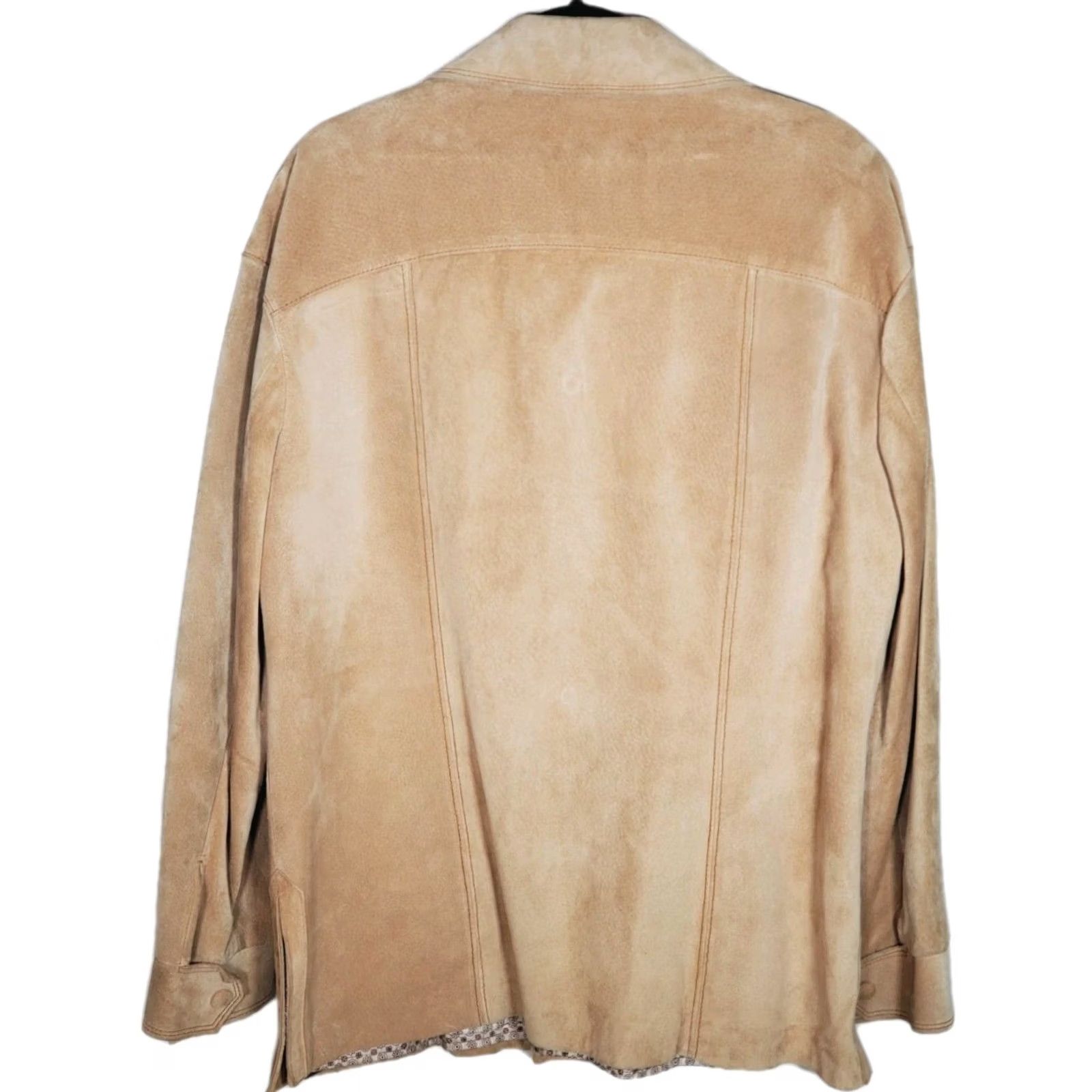 Camel VINTAGE Cresco by Puritan Camel Tan Suede Leather Shirt Jacket Shirtjac Men 44 Medium/Regular Tan Western Retro EUC Size US XXL / EU 58 / 5 - 3 Thumbnail