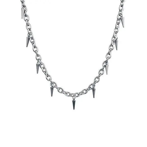 Jewelry Punk Rivet Necklace, Spike Necklace, Grunge Necklace Size ONE SIZE - 5 Thumbnail