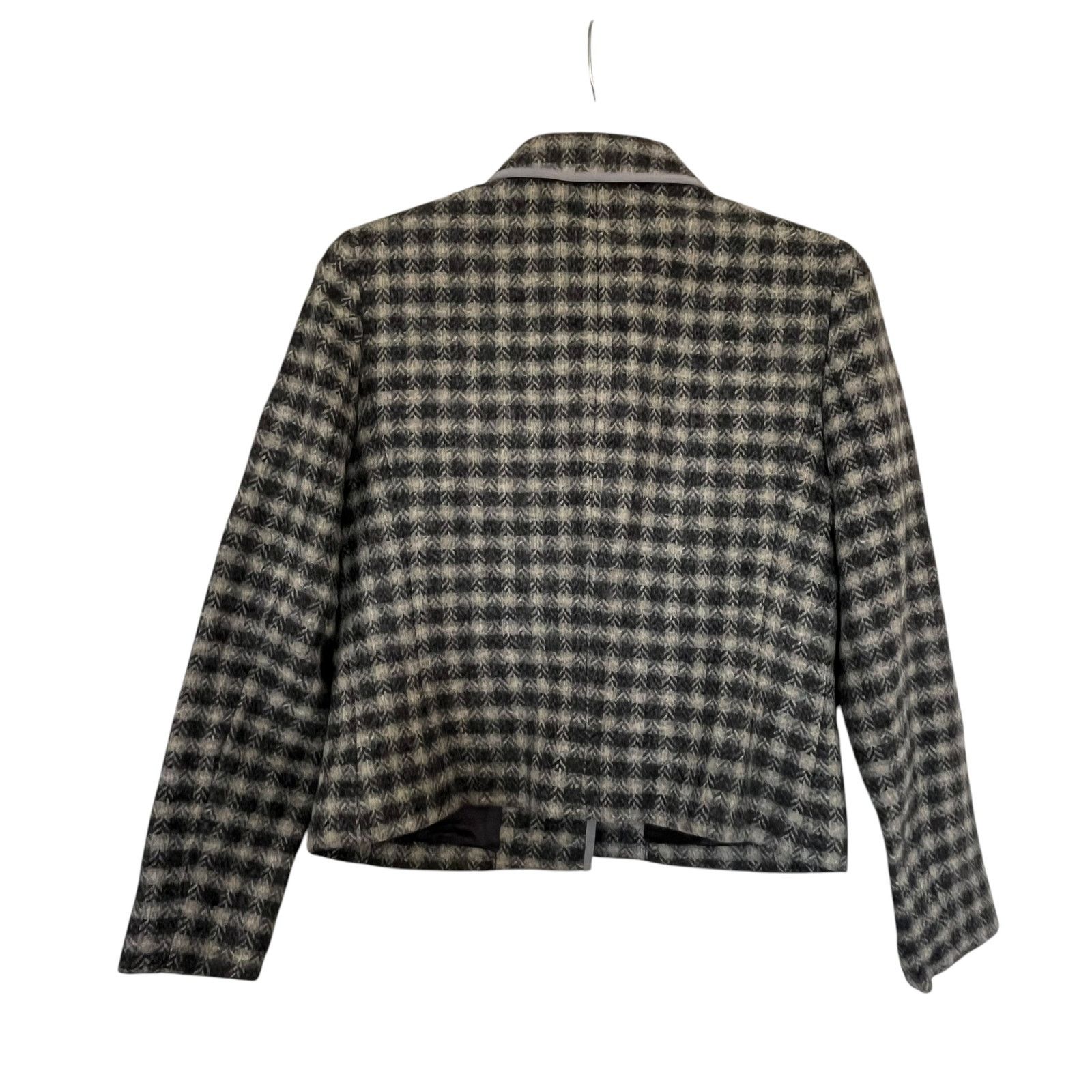 Brooks Brothers Brooks Brothers Gray Plaid Women’s Wool Collared Jacket Size M / US 6-8 / IT 42-44 - 5 Thumbnail