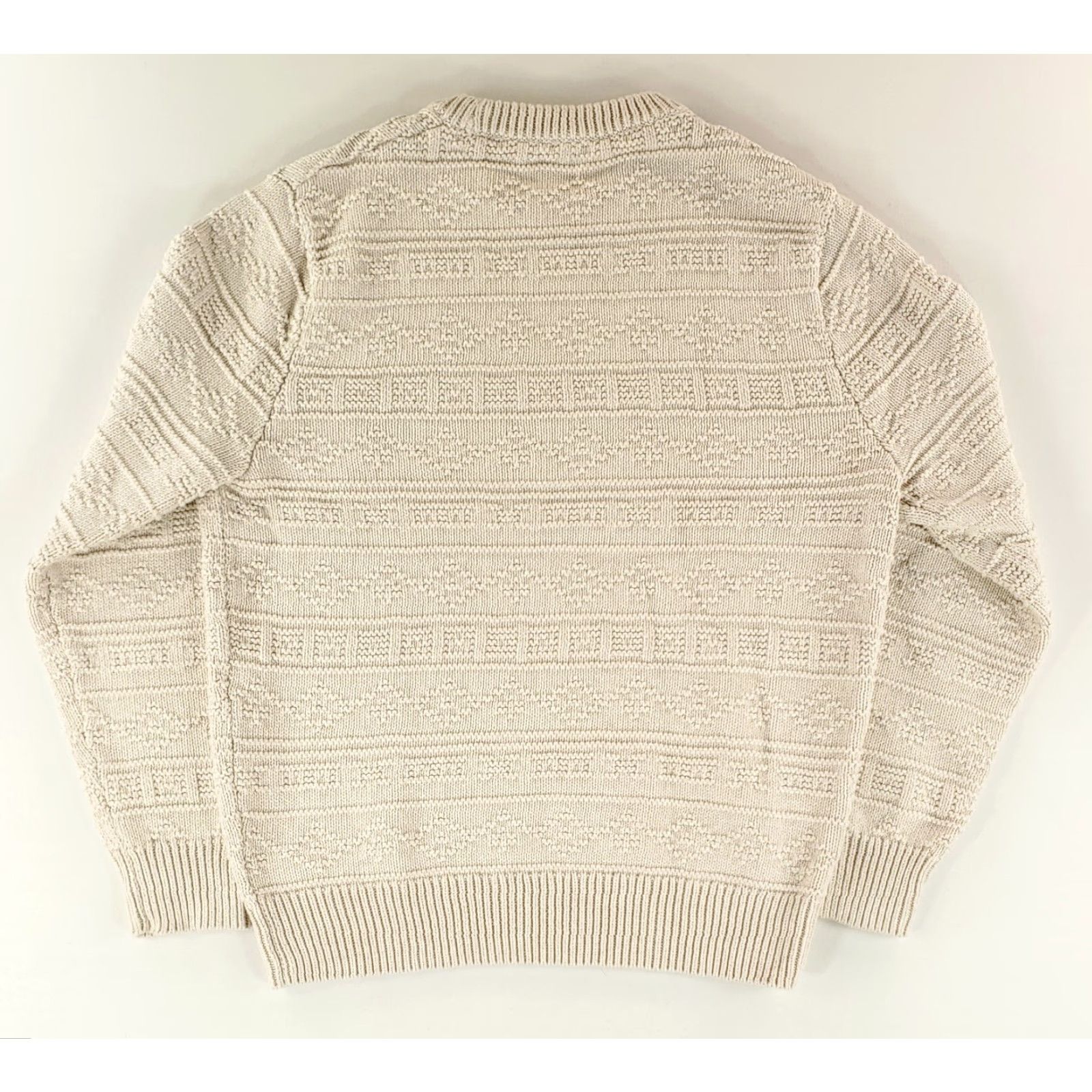 J.Crew J.CREW Sweater Pullover Cotton Textured Knit White Mens L Beige Size US L / EU 52-54 / 3 - 3 Thumbnail