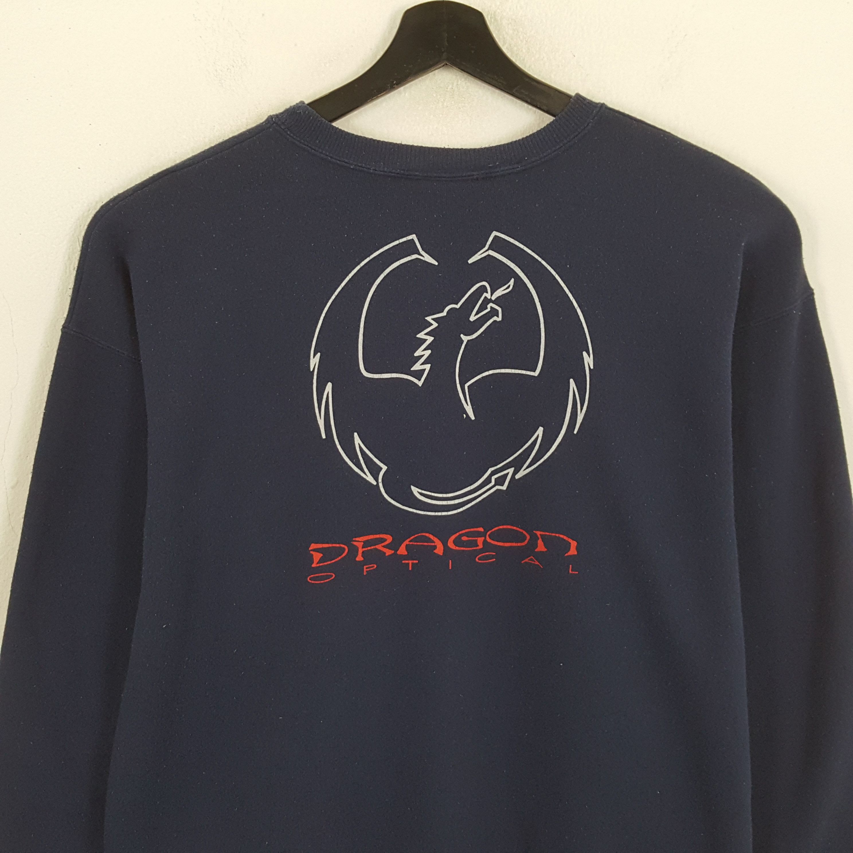 Vintage DRAGON OPTICAL Skater Style Vintage Sweatshirt Size US L / EU 52-54 / 3 - 2 Thumbnail