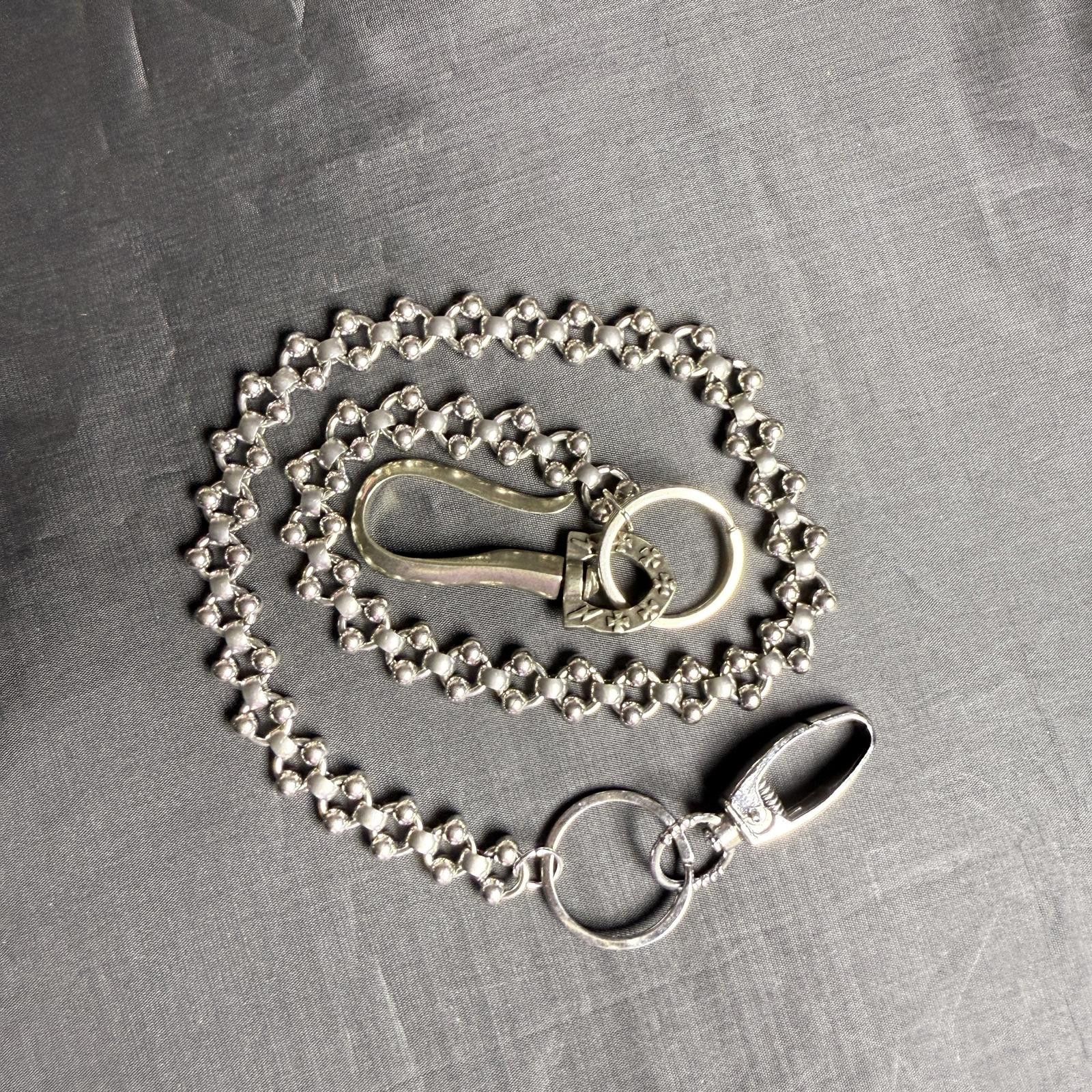 Vintage Chunky Silver Chain Wallet Chain, Belt Chain, Pants Chain Size ONE SIZE - 4 Thumbnail