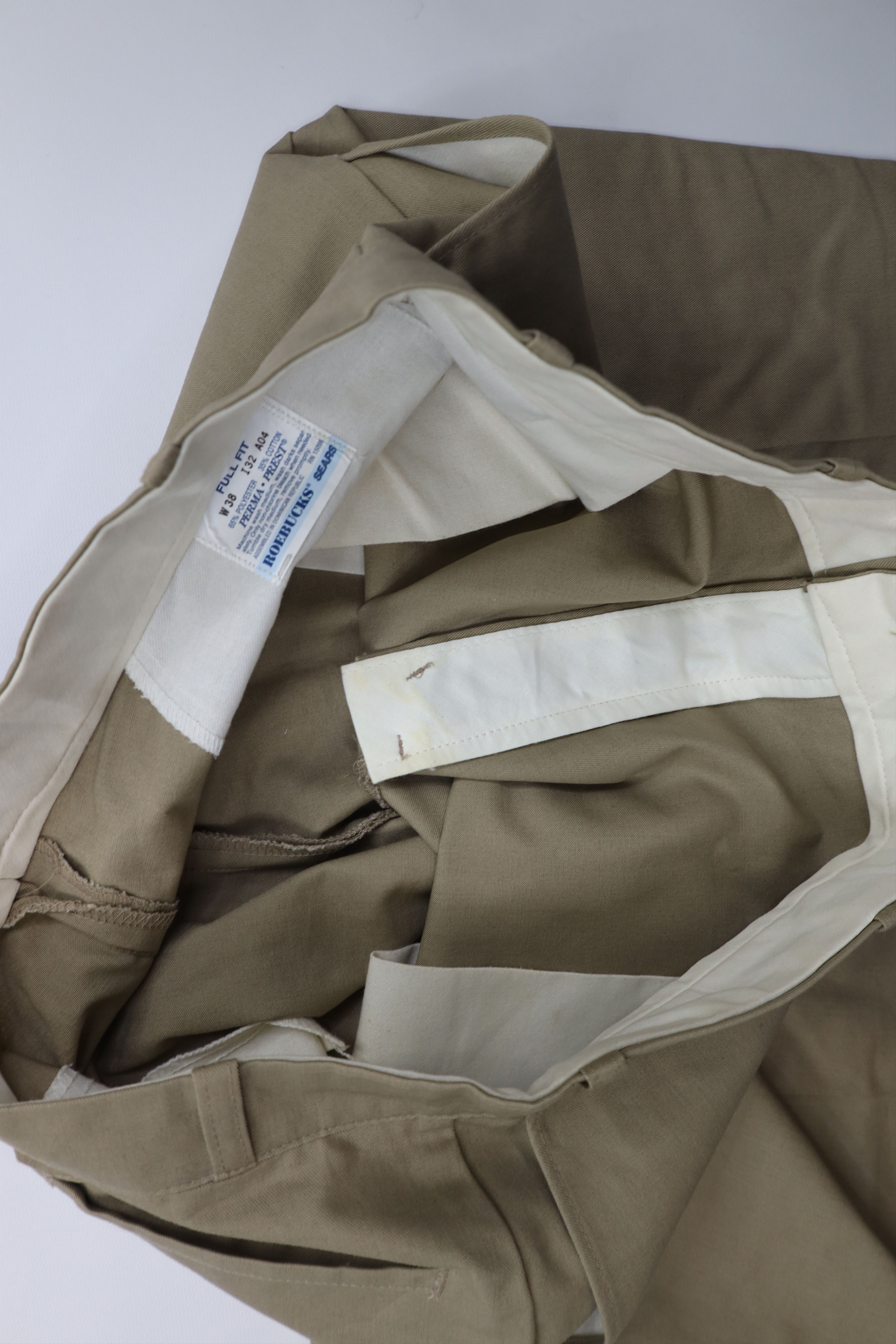 Vintage Vintage 70s 80s Streetwear Wide Leg Pants Trousers Beige USA Size US 38 / EU 54 - 9 Thumbnail