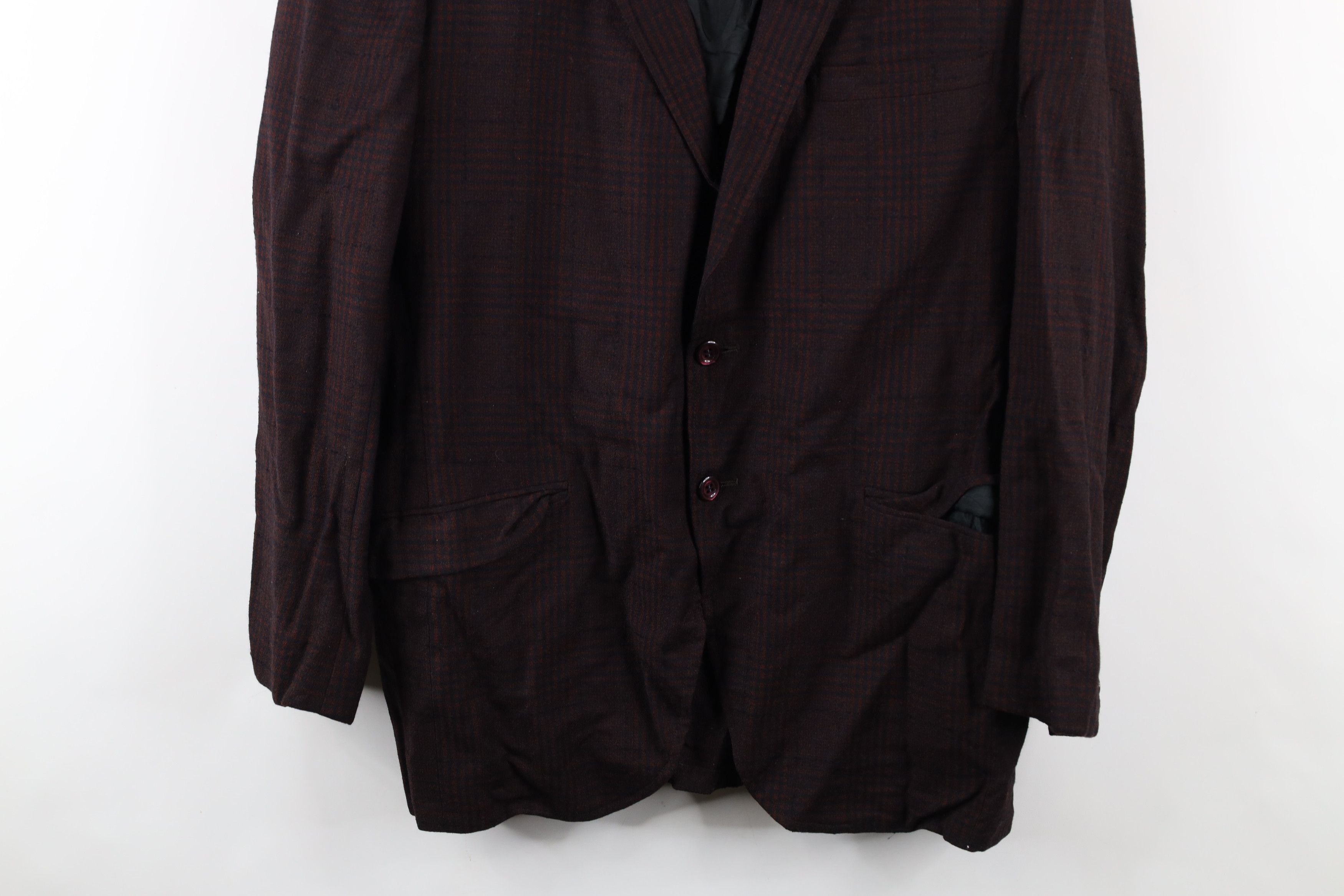 Vintage Vintage 60s Streetwear Sport Coat Suit Jacket Red Plaid USA Size US L / EU 52-54 / 3 - 3 Thumbnail