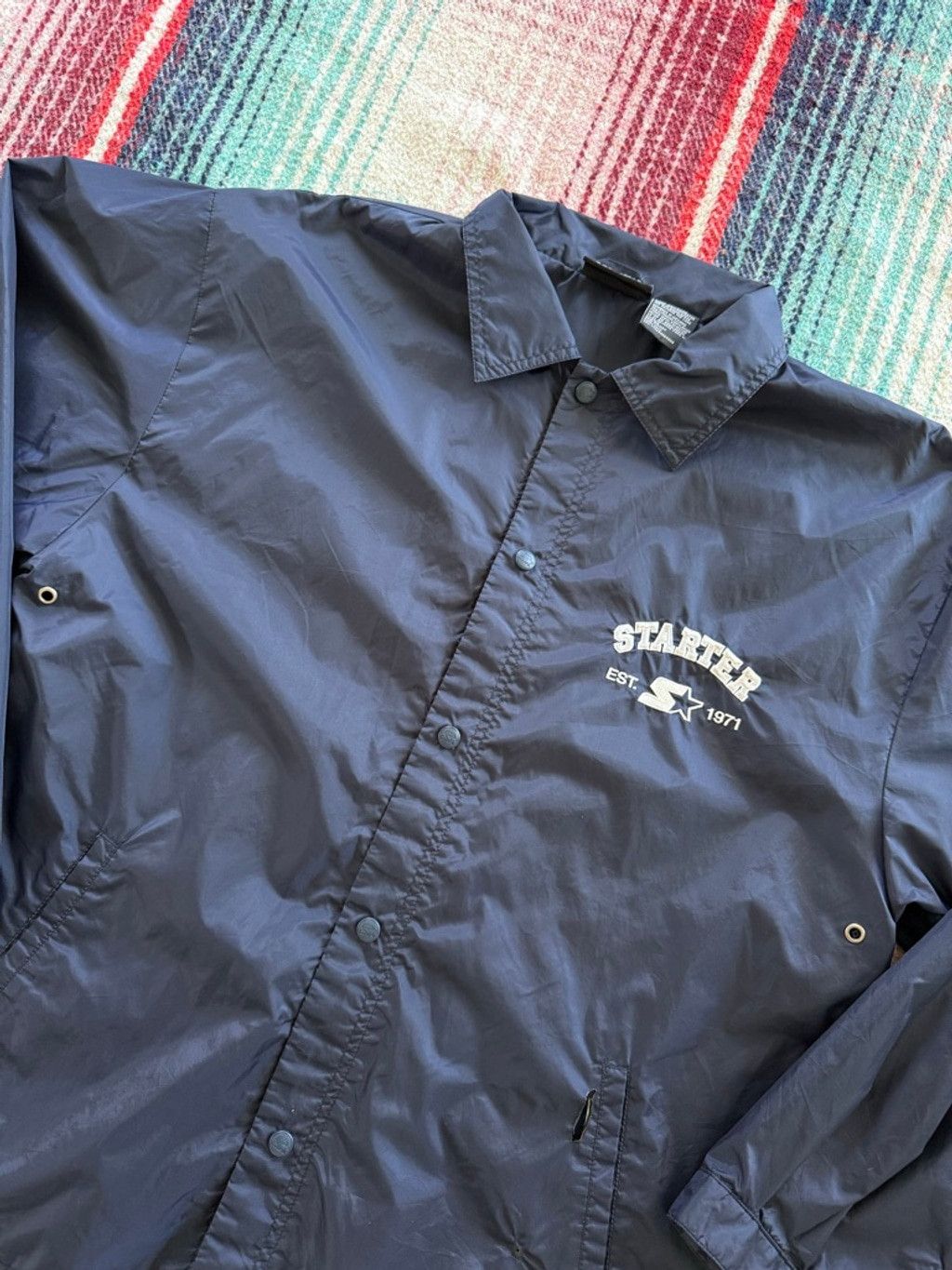 Starter 90s Starter Navy Lightweight Coach’s Jacket XL Size US XL / EU 56 / 4 - 2 Thumbnail