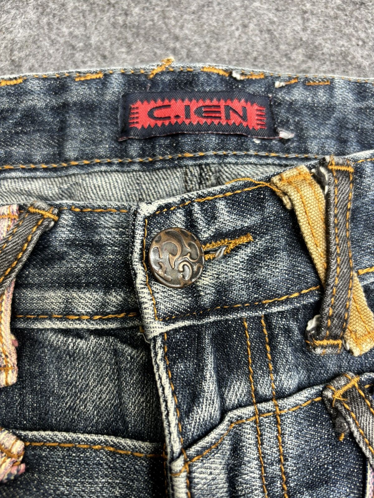 Seditionaries 💥Twsted Leg Double Waist💥Very Rare C.ien Zipper Denim F484 Size US 31 - 5 Thumbnail