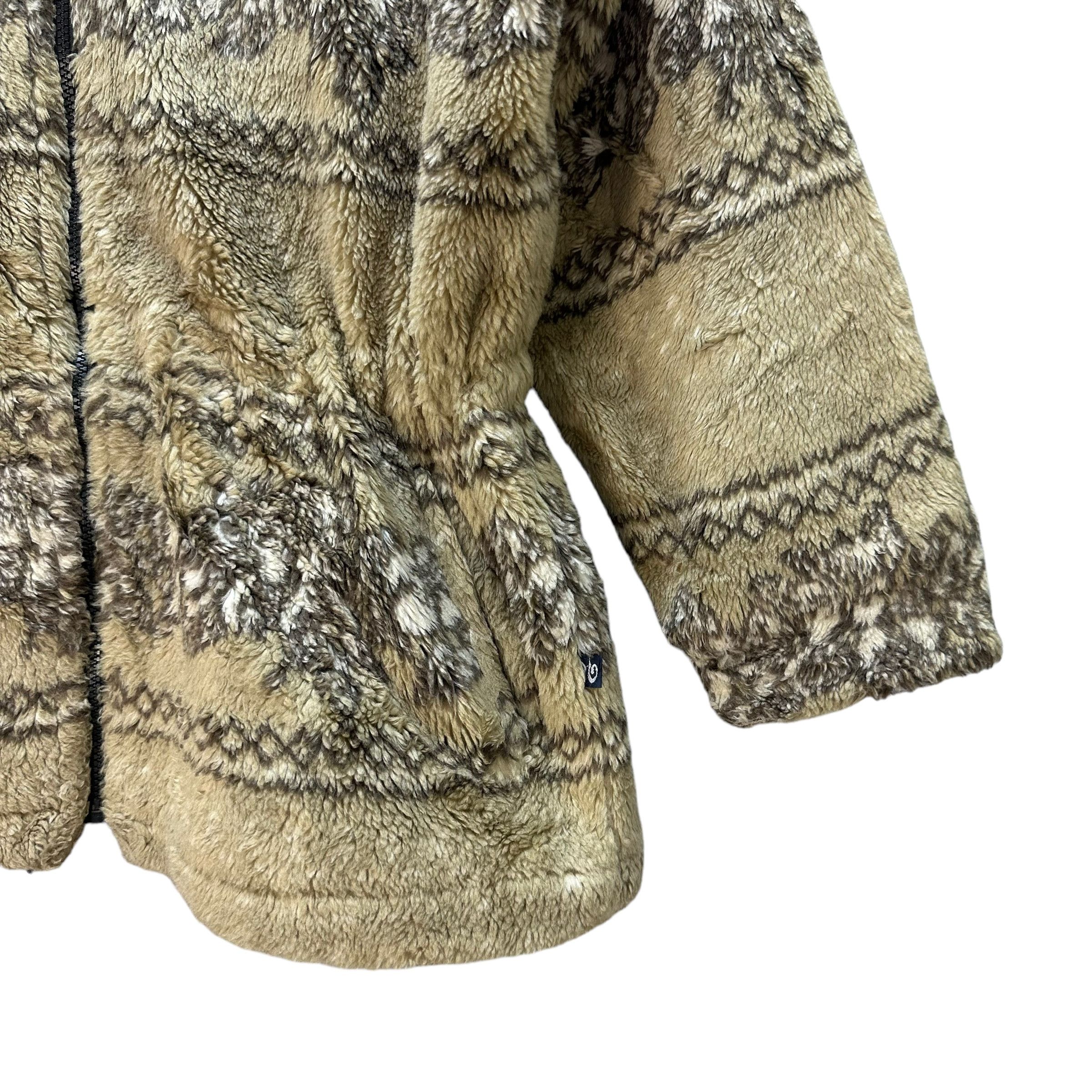 Japanese Brand PIKO MOTIF DESIGN FAUX FUR HOODIE JACKET #8734-023 Size US M / EU 48-50 / 2 - 5 Thumbnail