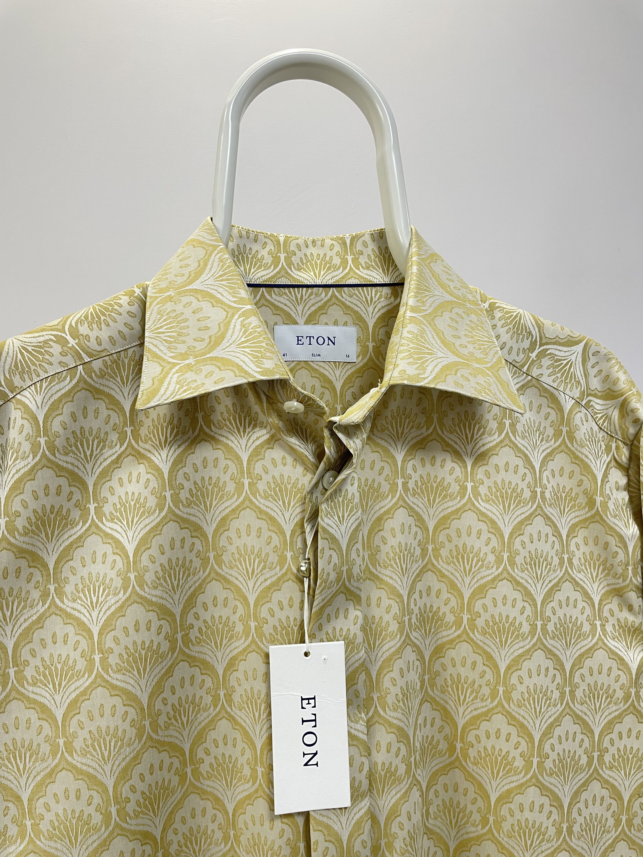 Eton ETON Signature Twill Tuxedo Shirt Art-Deco Jacquard Evening Size US L / EU 52-54 / 3 - 8 Thumbnail