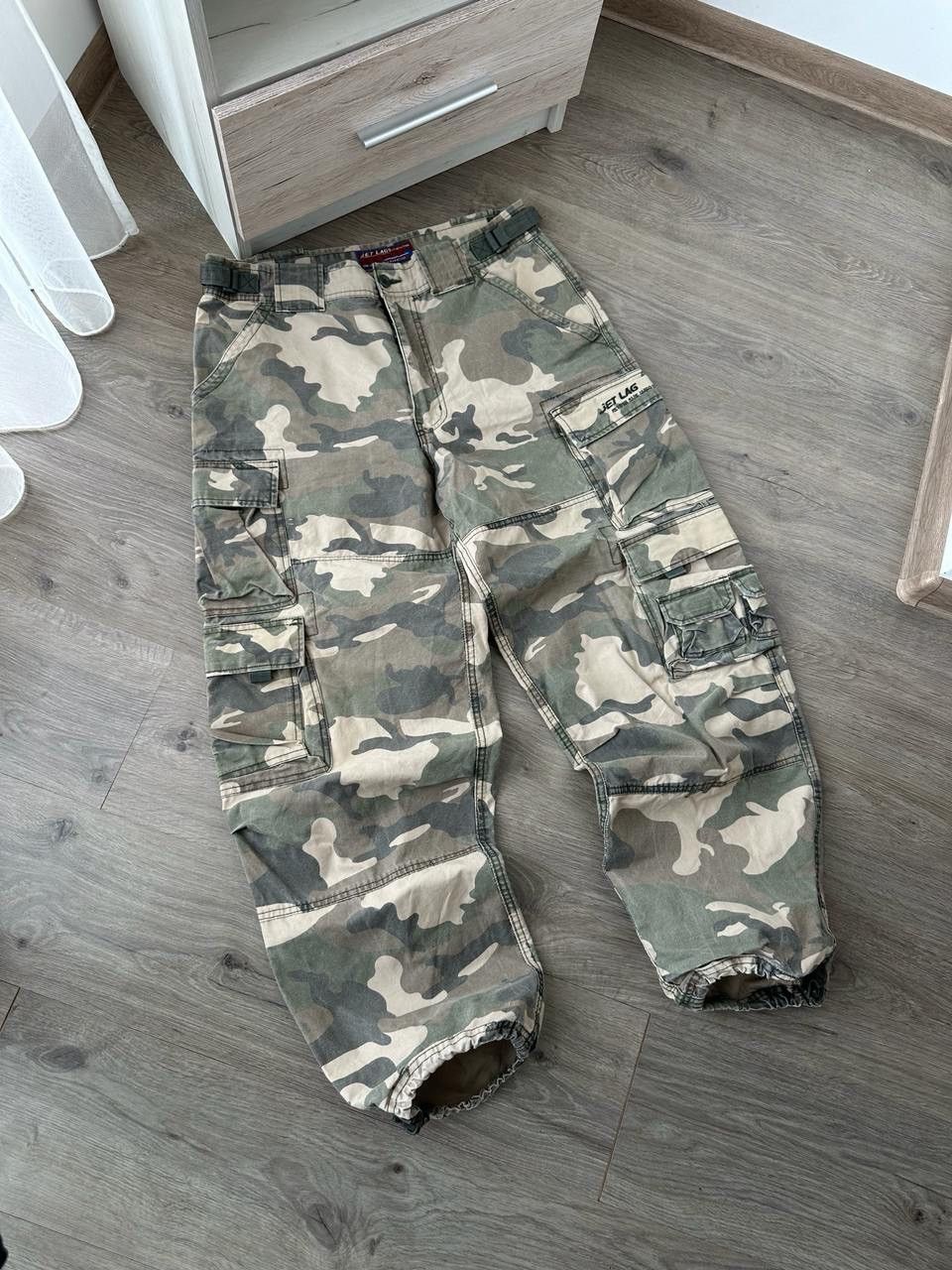 Japanese Brand × Jet Lag × Vintage Vintage Japanese Brand Camo Cargo Baggy Jet Lag Pants Size US 36 / EU 52 - 15 Thumbnail